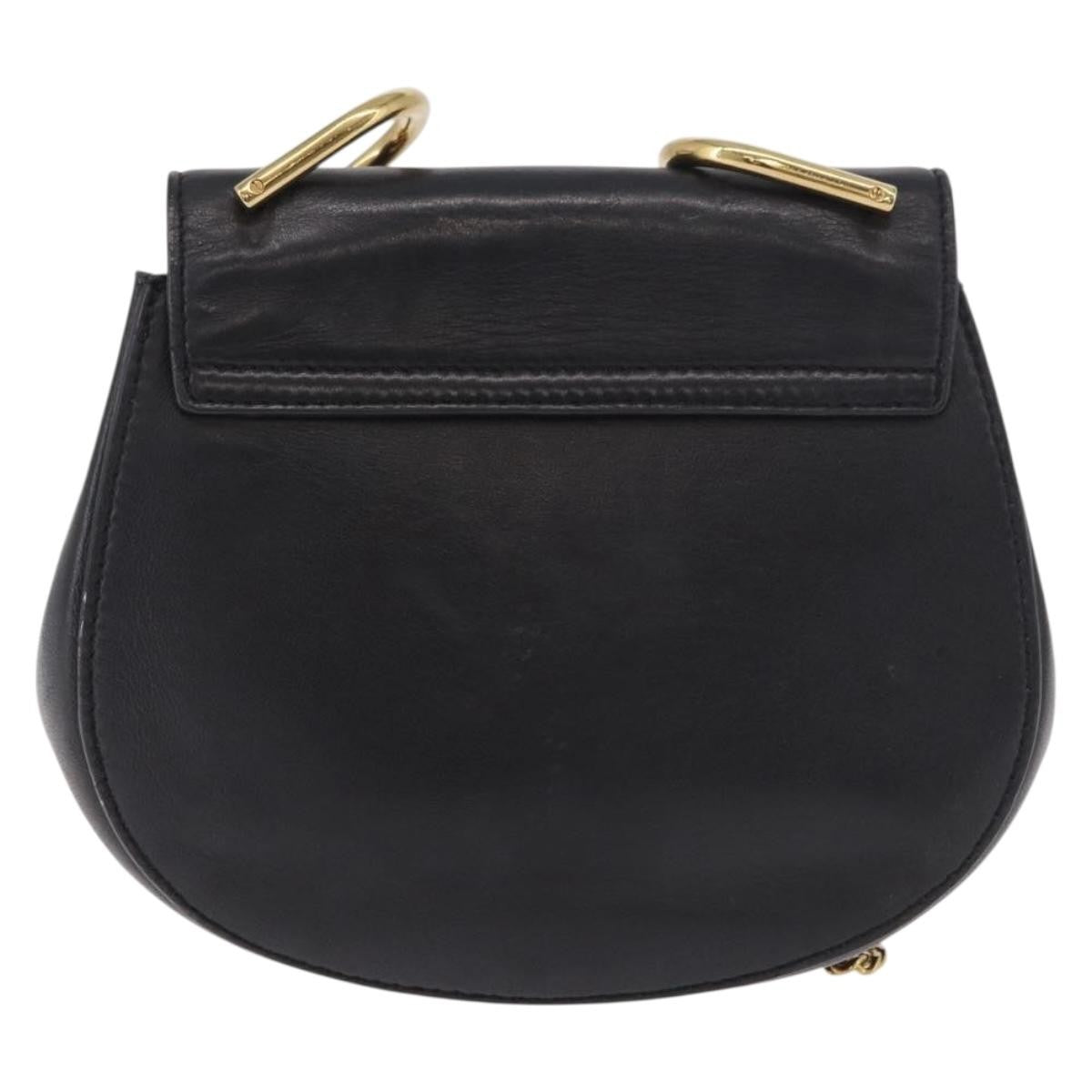 Chloe Drew Leather Black Leather Shoulder Bag Bag (Pre-Owned)