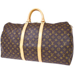 Louis Vuitton Keepall 55 Brown Canvas Travel Bag (Pre-Owned)