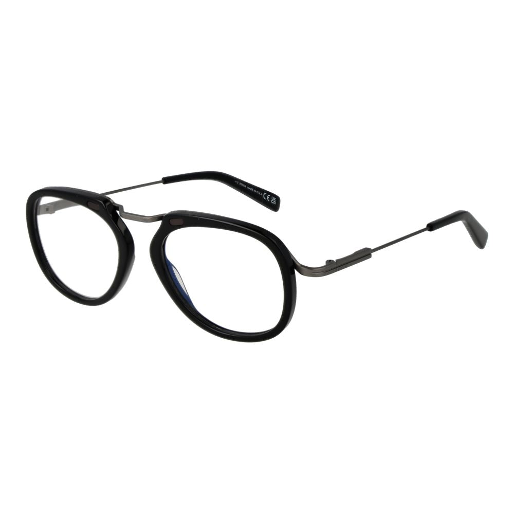 Ermenegildo Zegna Black Metal Glasses Men's (Frames)