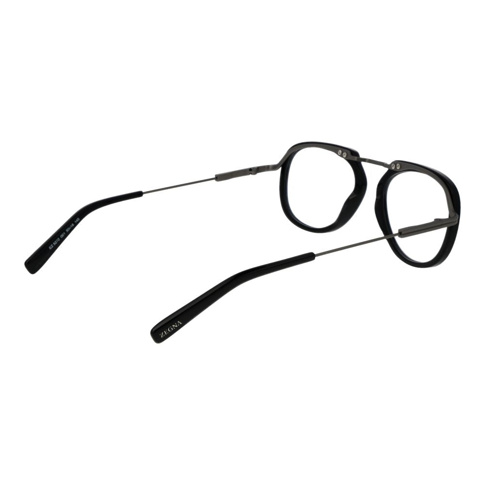 Ermenegildo Zegna Black Metal Glasses Men's (Frames)