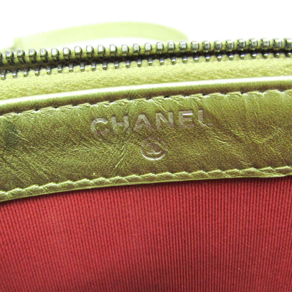 Chanel Gabrielle Double Zip Clutch With Chain Quilted Aged Calfskin Gold Leather Shoulder Bag Bag (Pre-Owned)