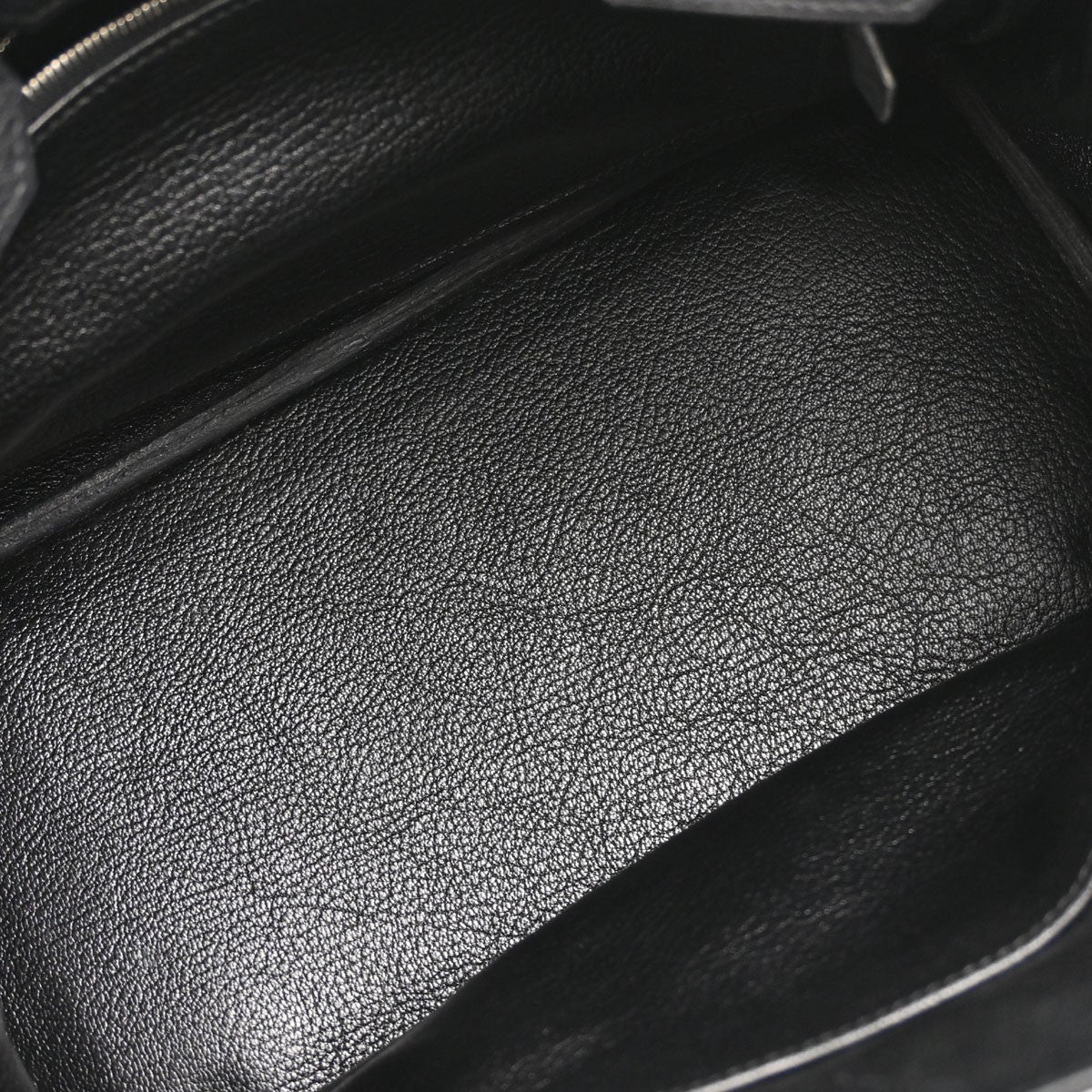 Hermes Birkin Black Clemence With Palladium Hardware Black Leather Handbag (Pre-Owned)