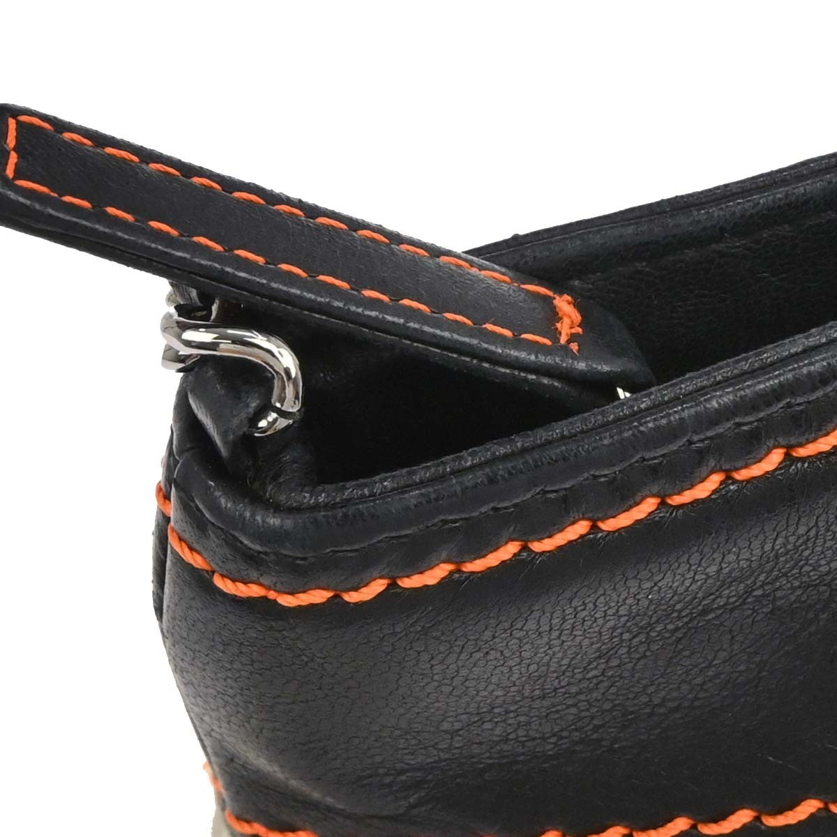 Chanel Lax Pochette Leather Black Leather Clutche & Pouche Bag (Pre-Owned)