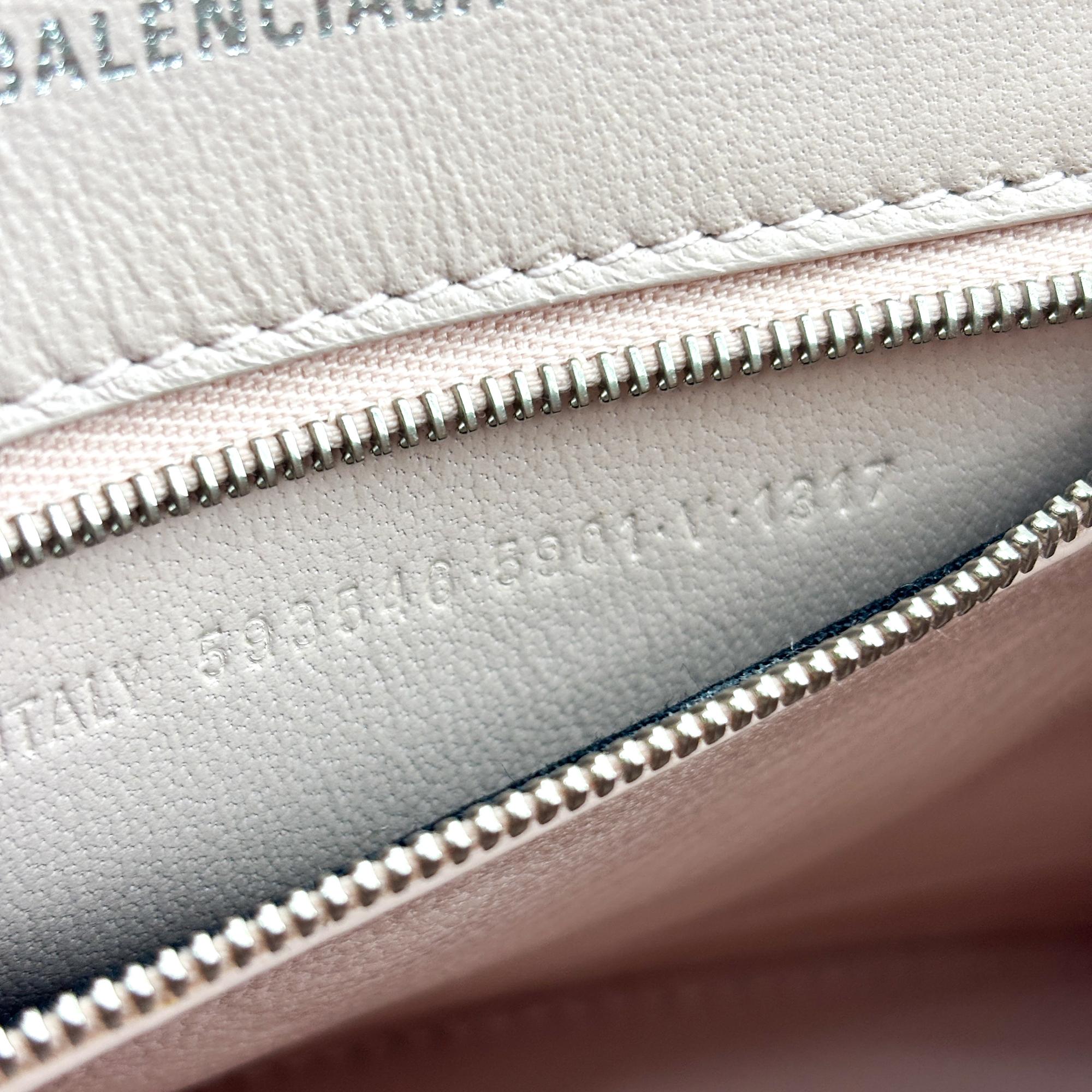 Balenciaga Hourglass Top Handle Leather Pink Leather Handbag (Pre-Owned)