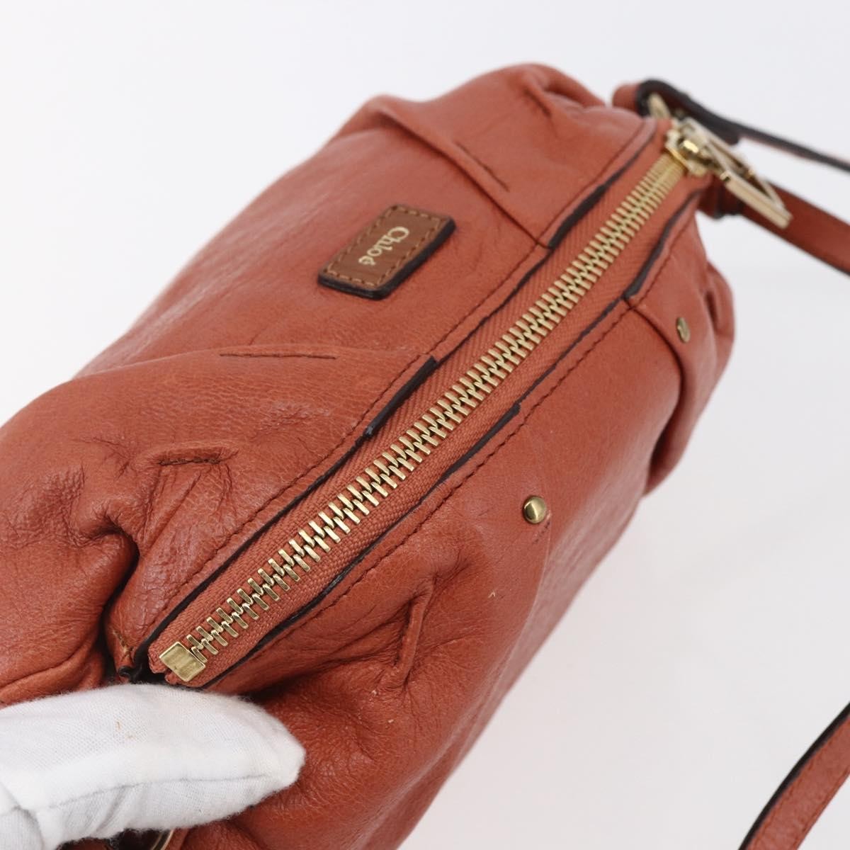 Chloe Vintage Leather Orange Leather Shoulder Bag Bag (Pre-Owned)