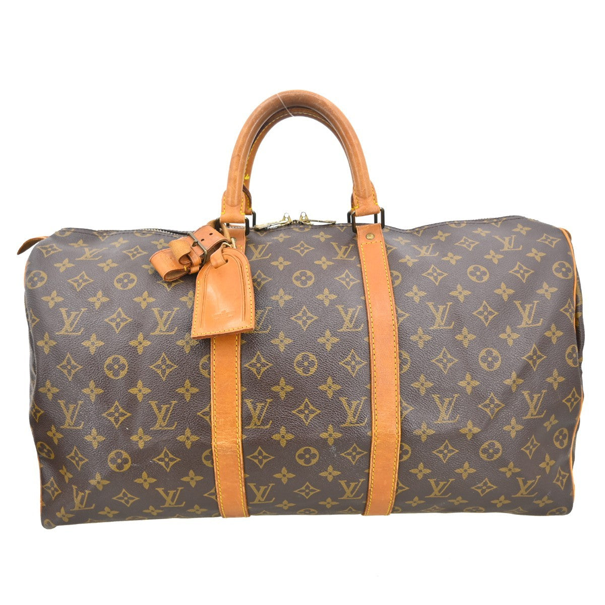 Louis Vuitton Keepall Monogram Brown Canvas Travel Bag Bag (Pre-Owned)