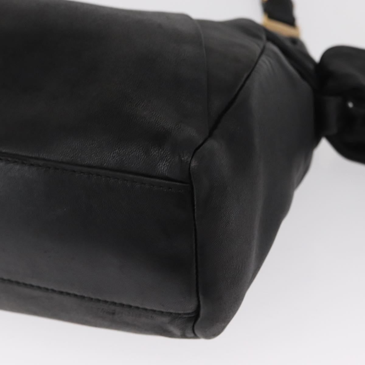 Salvatore Ferragamo Vintage Leather Black Leather Tote Bag Bag (Pre-Owned)