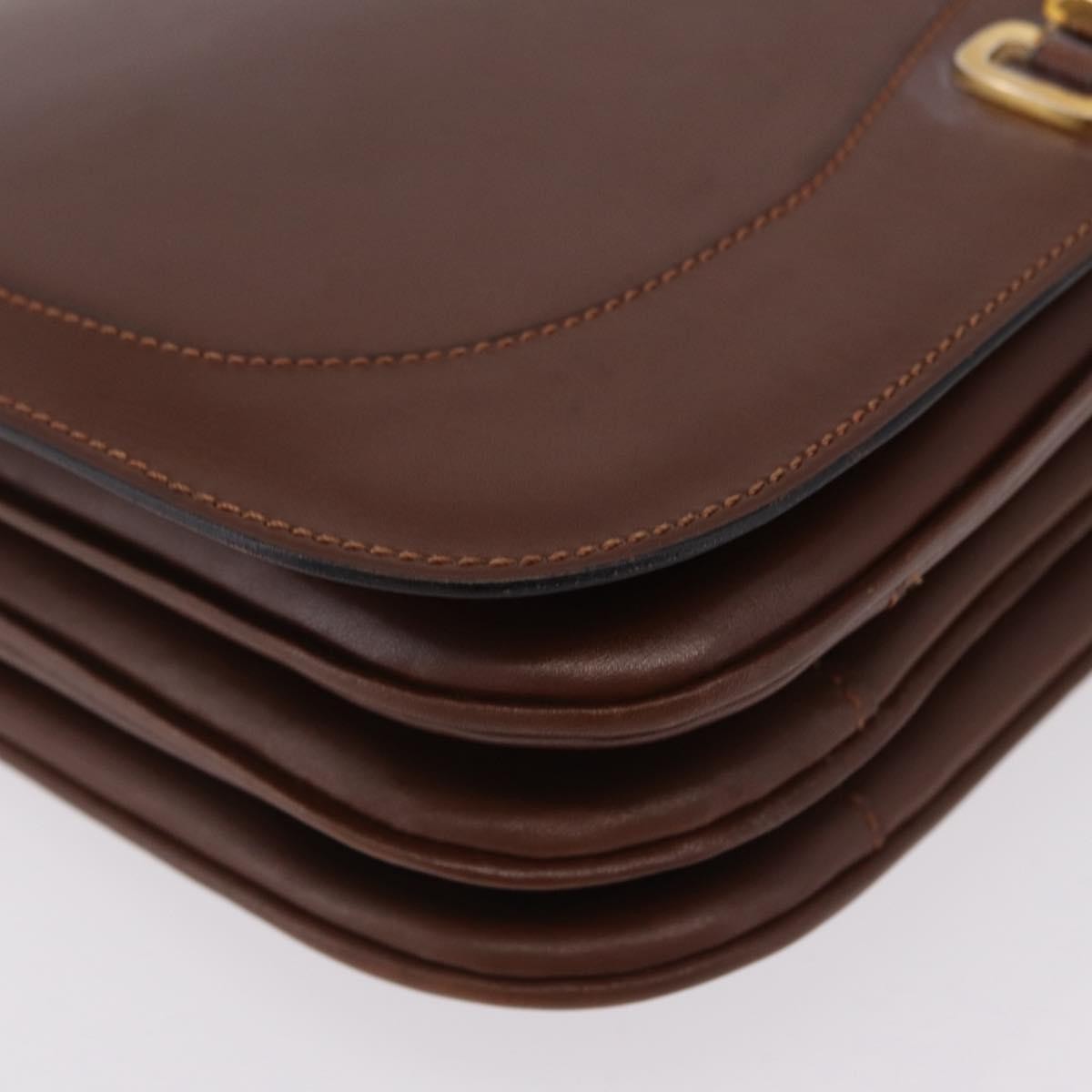 Celine Triomphe Leather Brown Leather Shoulder Bag Bag (Pre-Owned)