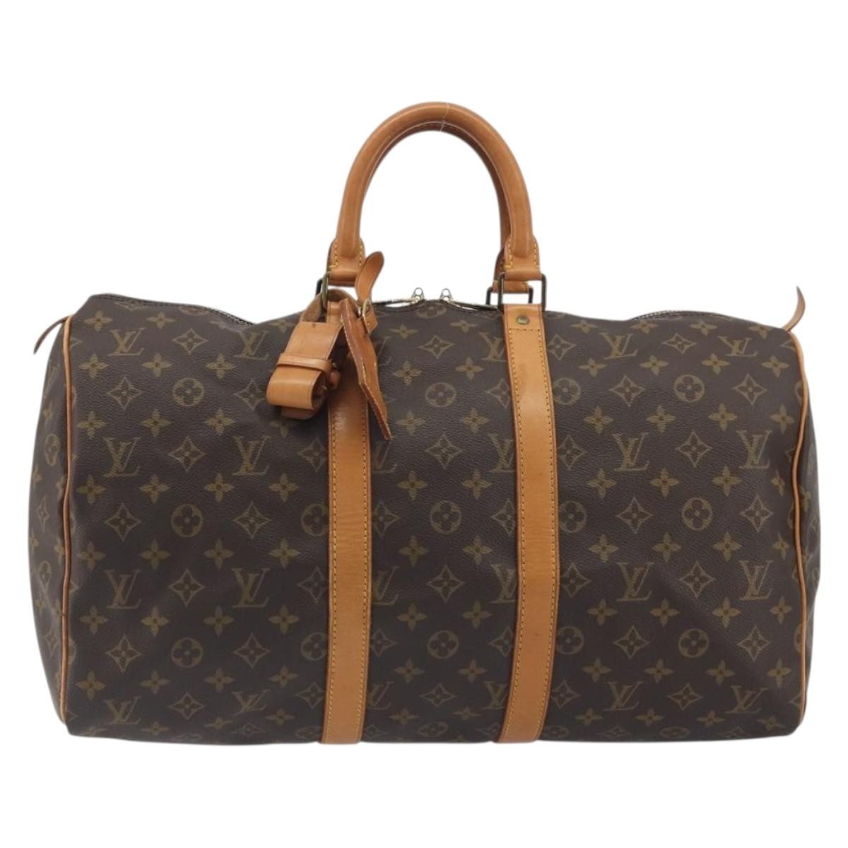 Louis Vuitton Keepall Monogram Brown Canvas Travel Bag Bag (Pre-Owned)