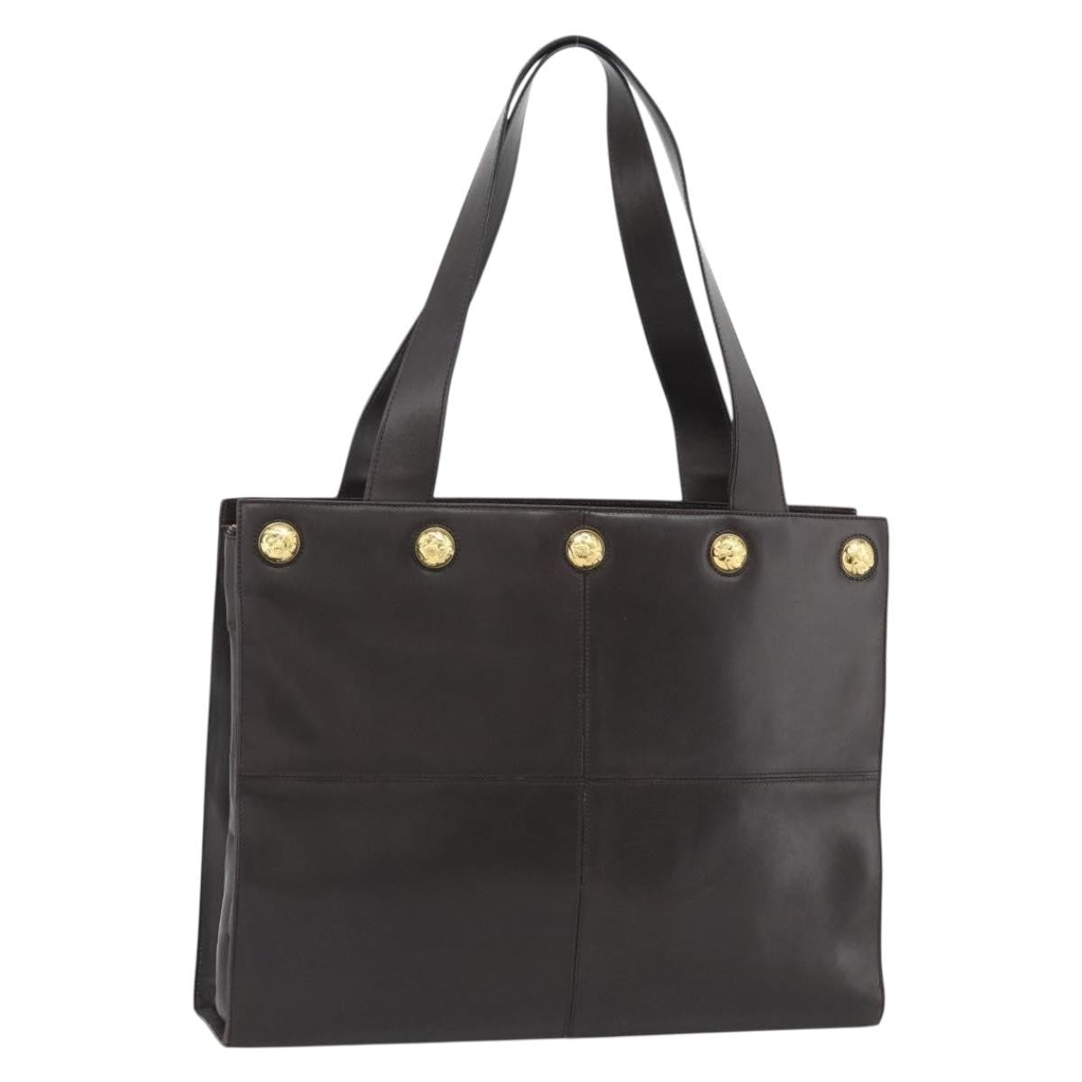 Salvatore Ferragamo Vintage Leather Brown Leather Tote Bag Bag (Pre-Owned)