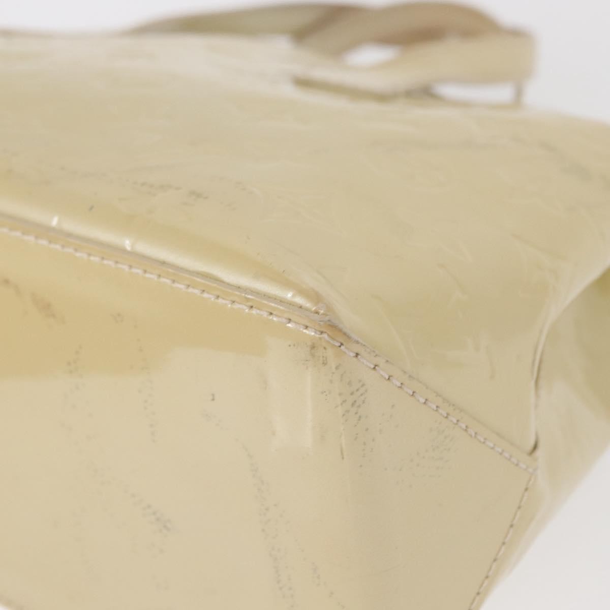 Louis Vuitton Wilshire Monogram Vernis Beige Patent_Leather Handbag (Pre-Owned)