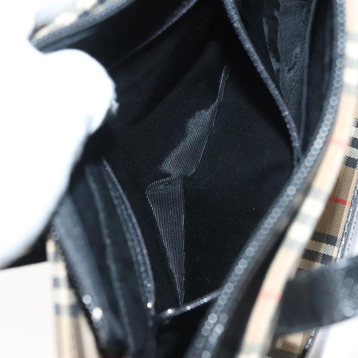 Burberry Nova Check Pattern Beige Canvas Bag (Pre-Owned)