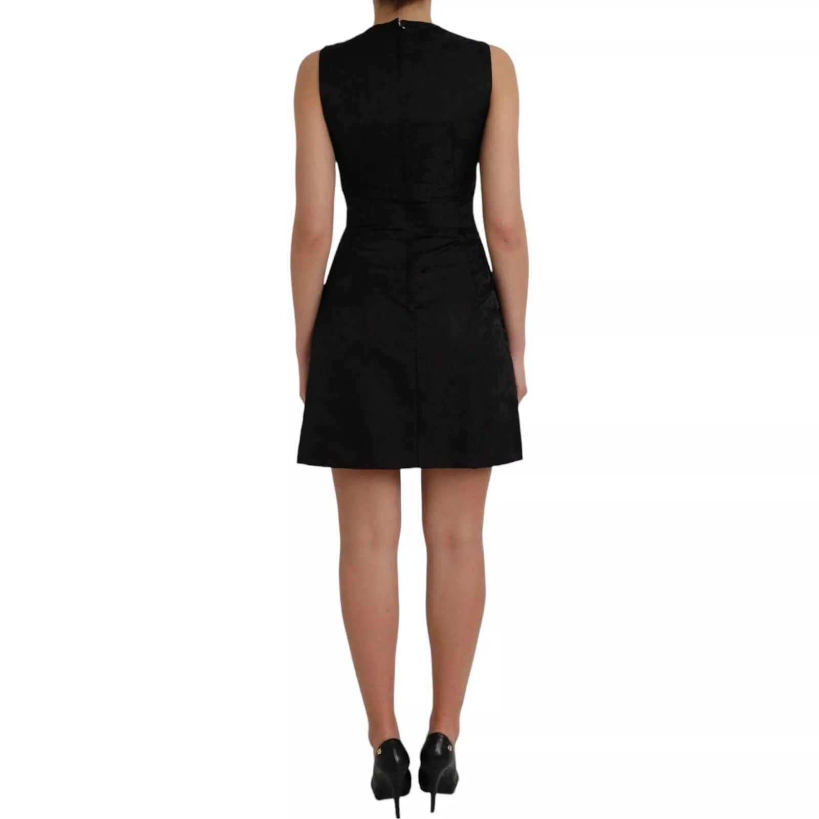 Dolce & Gabbana Black Sleeveless Bodycon A-line Mini Women's Dress