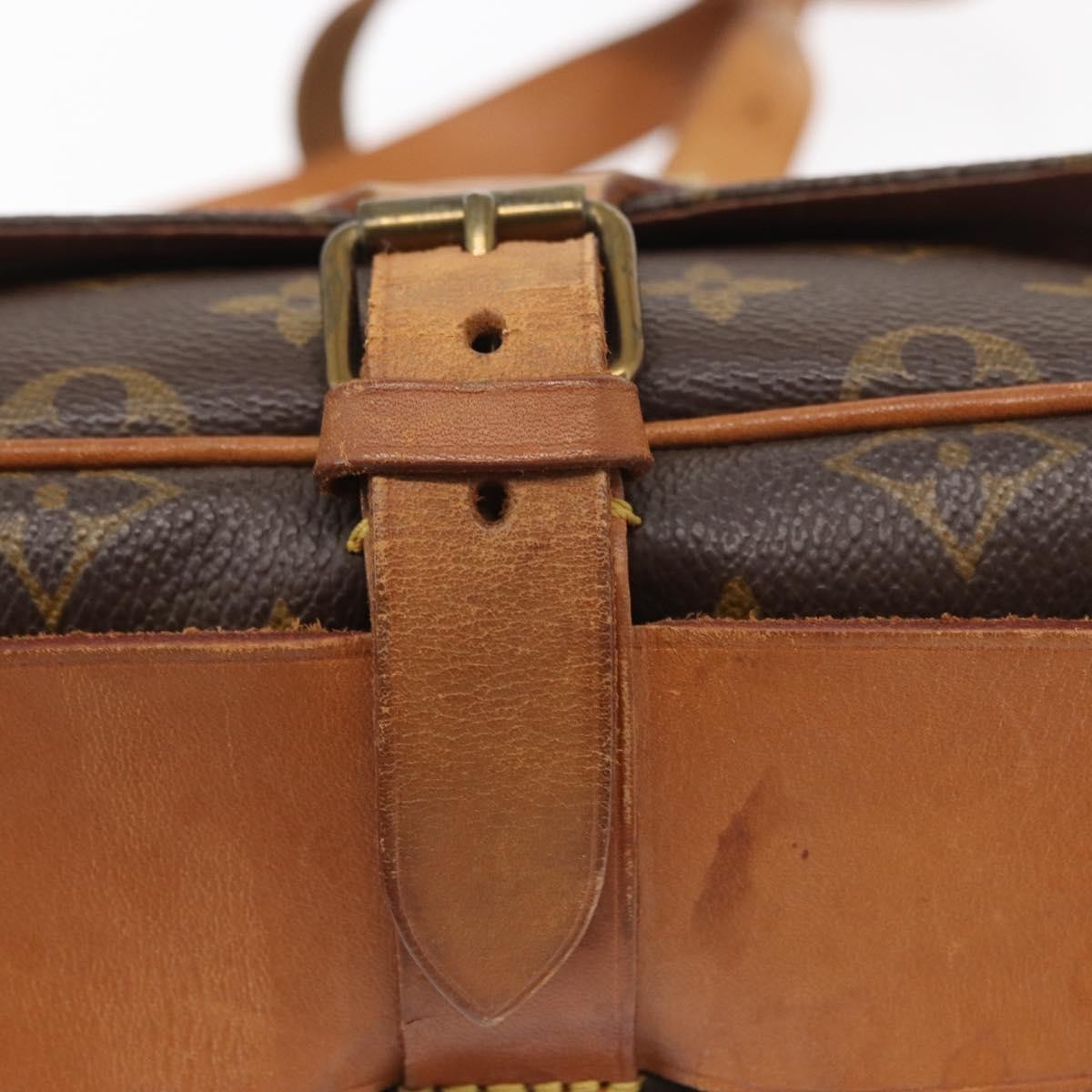 Louis Vuitton Cartouchiere Monogram Canvas Brown Canvas Shoulder Bag Bag (Pre-Owned)