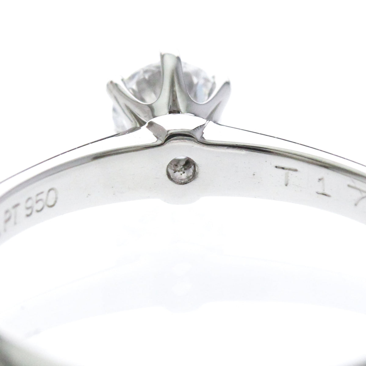 Tiffany & Co. Tiffany Setting Solitaire Platinum With Rbc Diamond G/Vvs2 Silver Platinum Ring Jewelry (Pre-Owned)