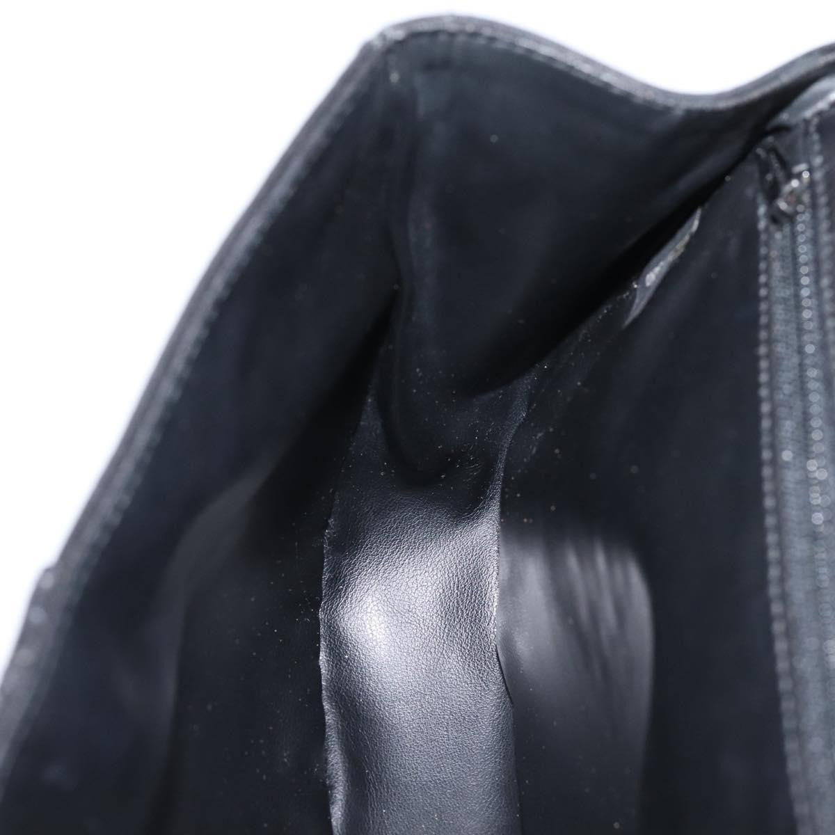 Bally Vintage Chain Quilted Leather Black Leather Shoulder Bag Bag (Pre-Owned)