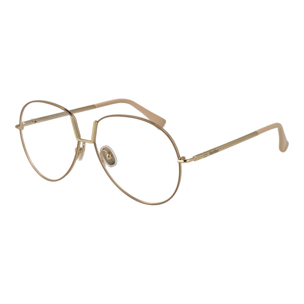 Max Mara Beige Metal Glasses Women's (Frames)