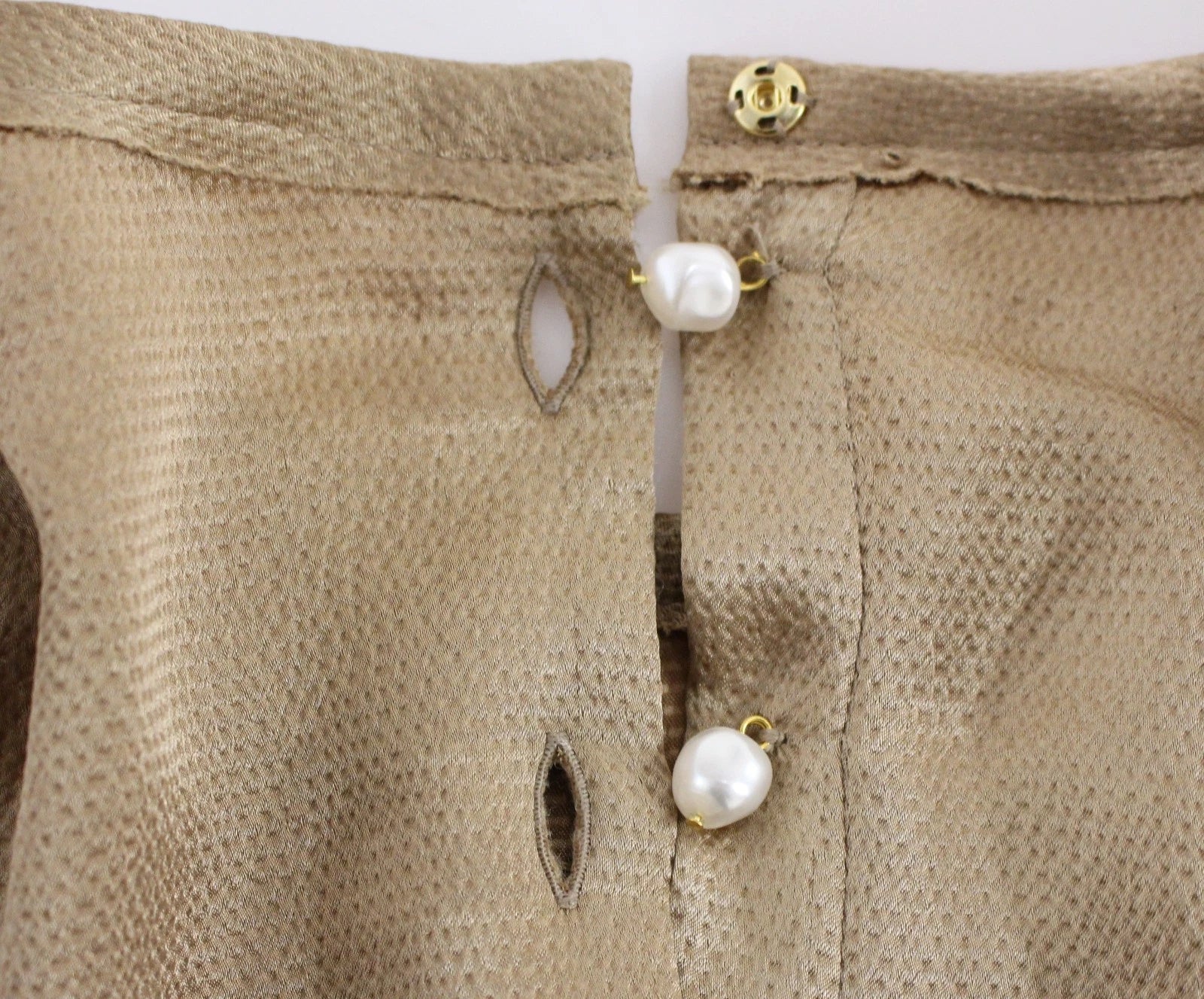 Dolce & Gabbana Gold SPECIAL Piece Runway Crystal Women's Blouse (Pre-Owned)
