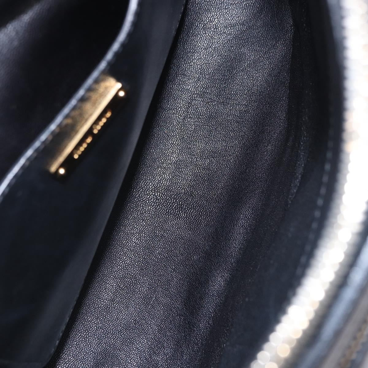 Miu Miu Convertible Flap Top Handle Vitello Soft Black Leather Handbag (Pre-Owned)