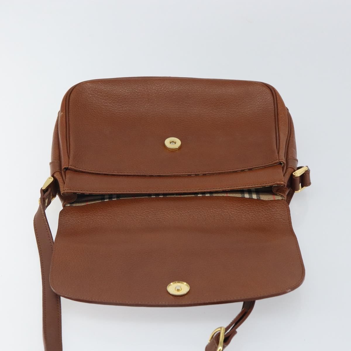 Burberry Vintage Leather Brown Leather Shoulder Bag Bag (Pre-Owned)