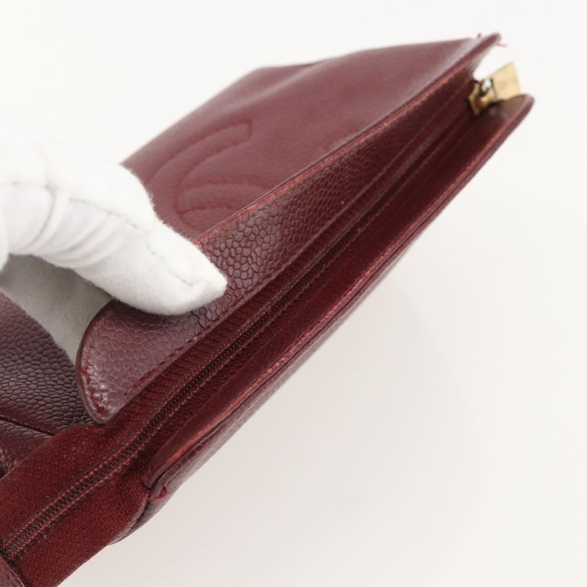 Chanel Vintage Timeless Toiletry Leather Burgundy Calfskin Clutche & Pouche Bag (Pre-Owned)