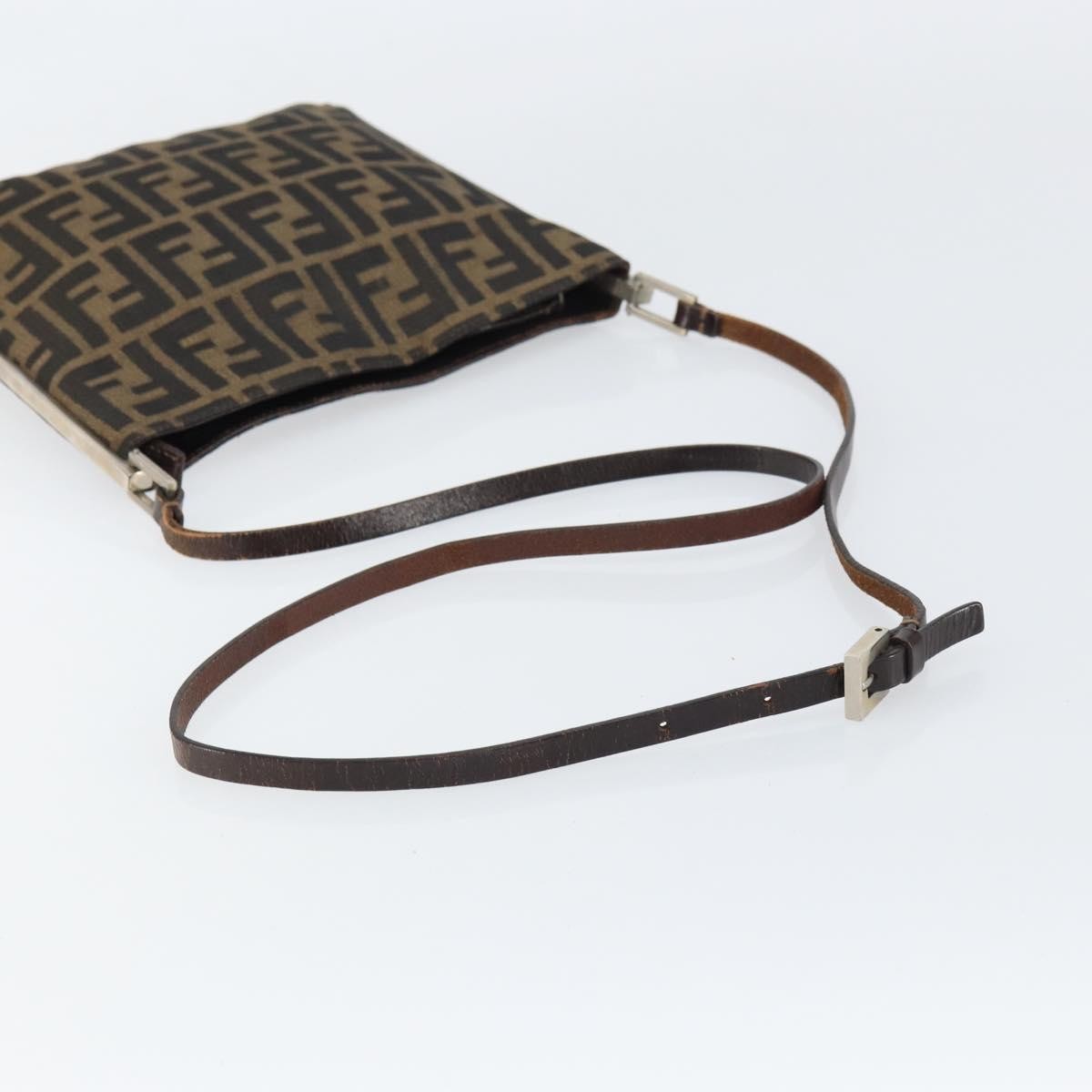 Fendi Vintage Shoulderbag Canvas Brown Canvas Shoulder Bag Bag (Pre-Owned)