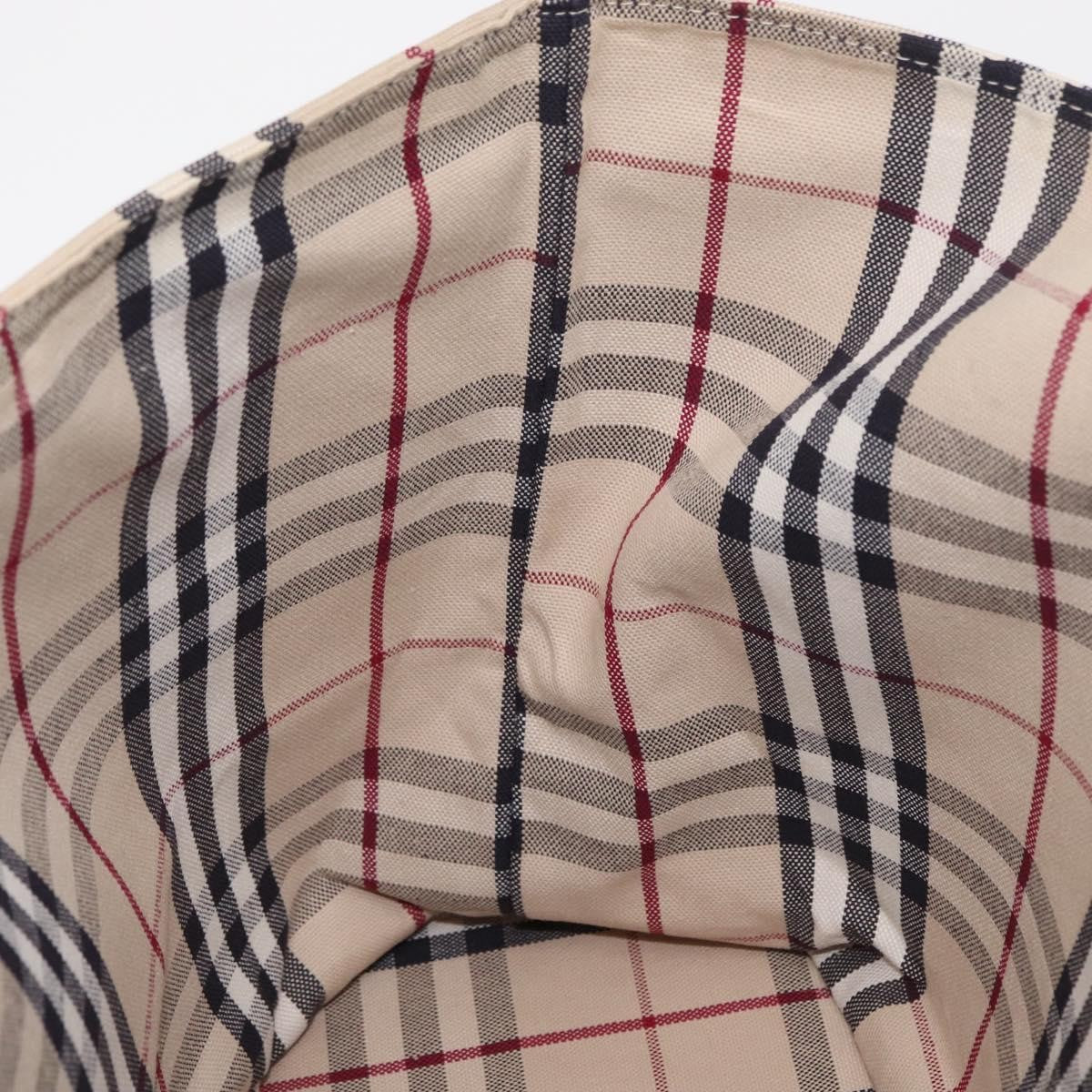 Burberry Nova Check Tote Canvas Check Pattern Beige Canvas Tote Bag Bag (Pre-Owned)