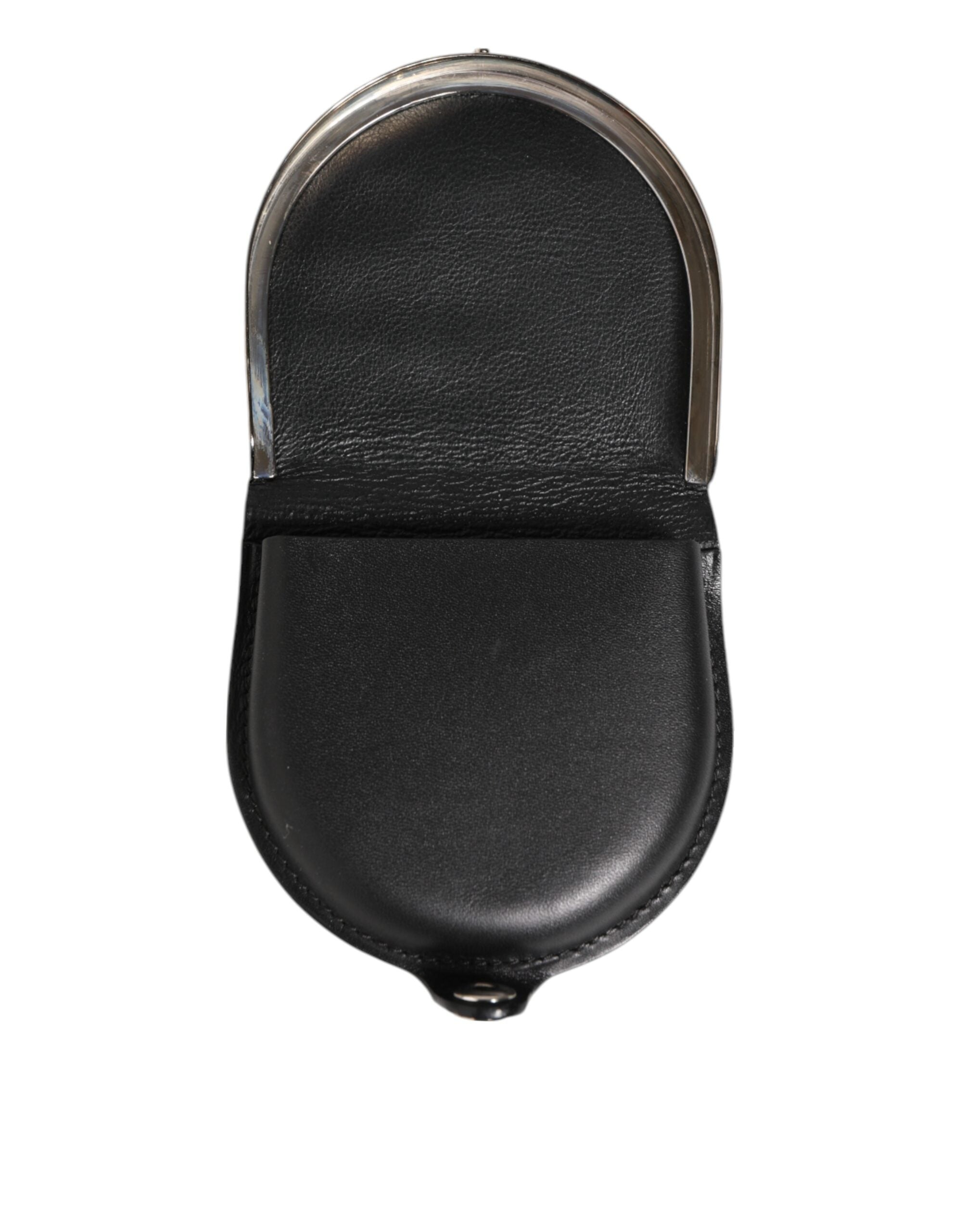 Dolce & Gabbana Black Polished Crocodile Leather Mens Coin Purse Men's Wallet