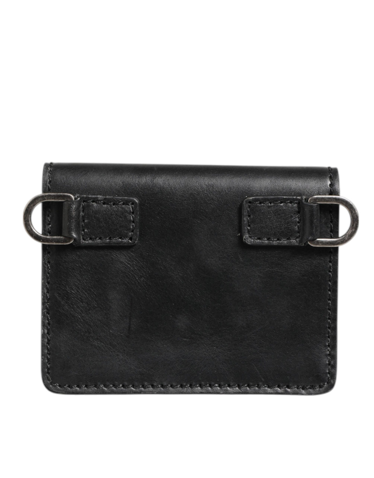Dolce & Gabbana Black Leather Bifold Card Holder Mens Coin Purse Key Clip Men's Wallet (Pre-Owned)