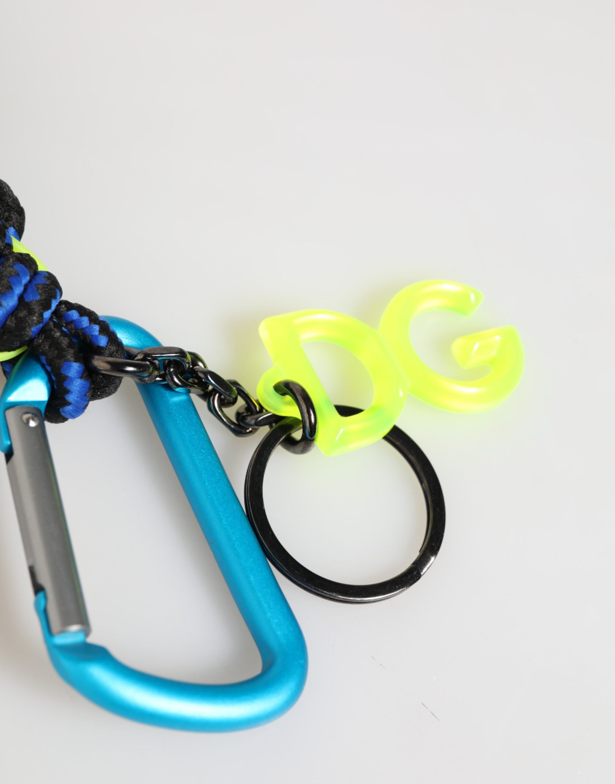 Dolce & Gabbana Multicolor Polyester Tape String DG Logo Keychain Men's Keyring