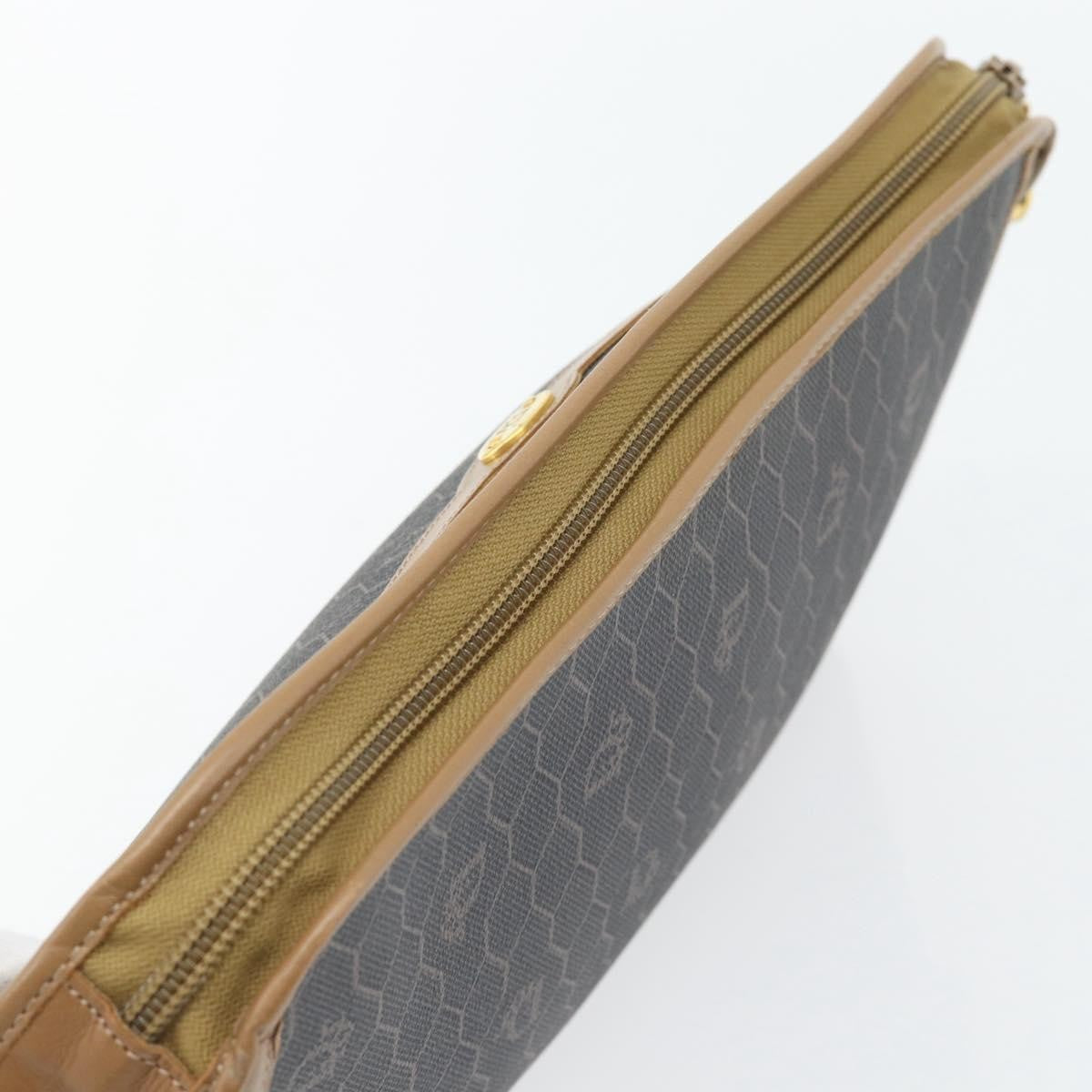 Christian Dior Vintage Honeycomb Clutch Canvas Black Canvas Clutche & Pouche Bag (Pre-Owned)