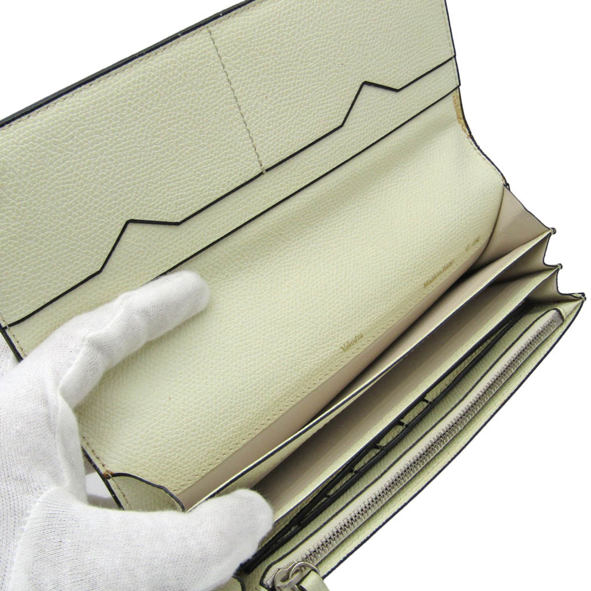 Valextra Beige Leather Wallet (Pre-Owned)