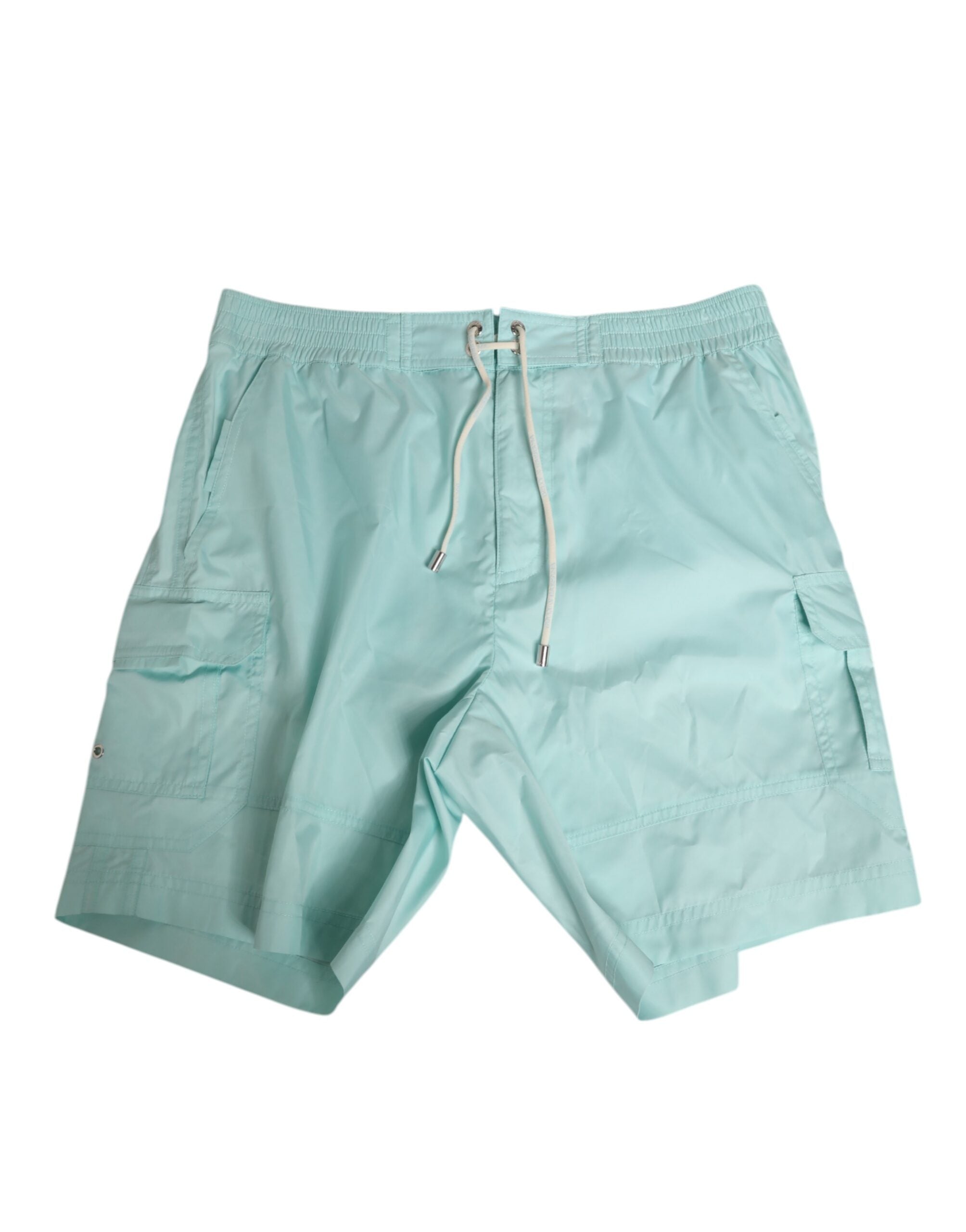 Dolce & Gabbana Aqua Blue Polyester Beachwear Men Shorts Men's Swimwear