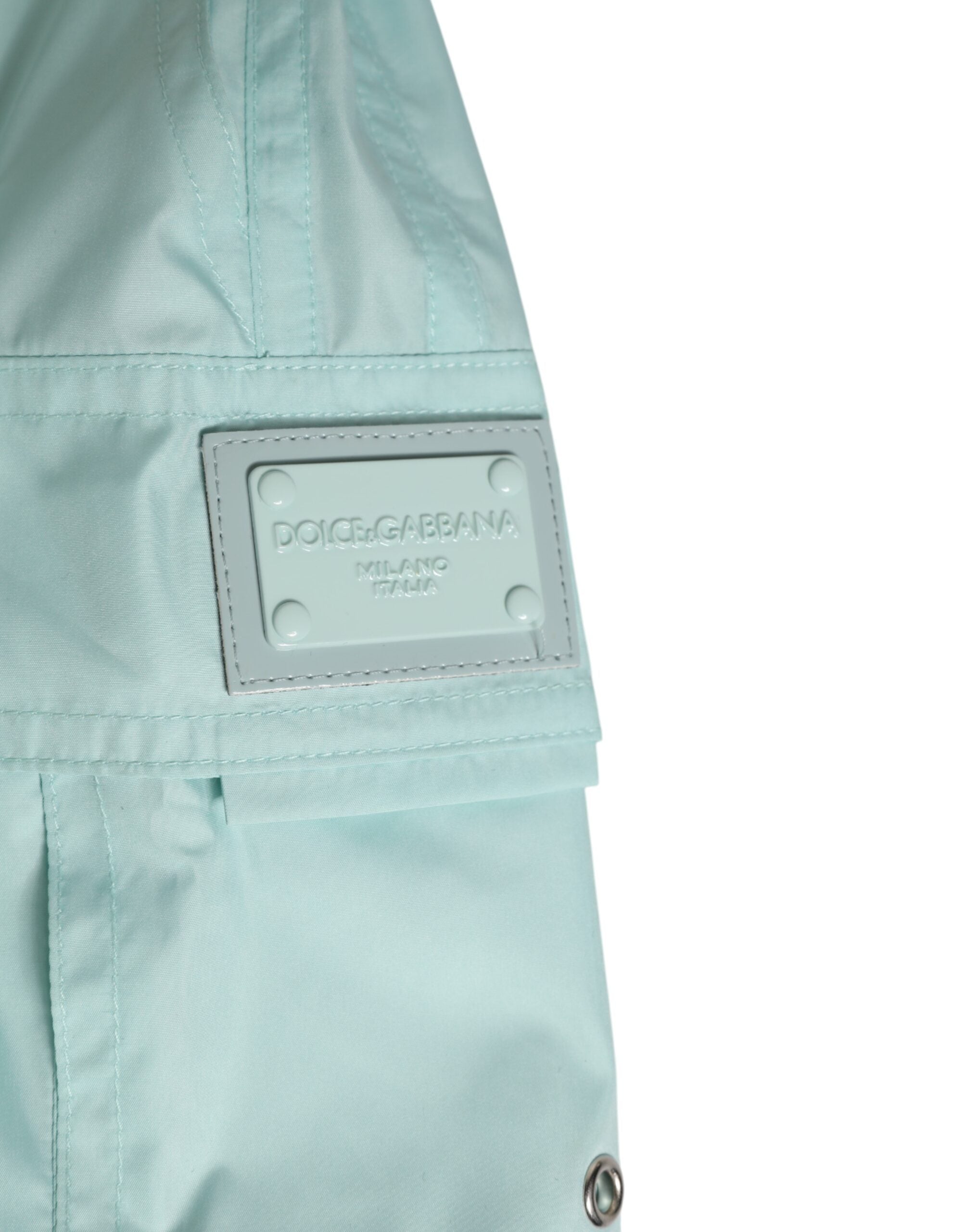 Dolce & Gabbana Aqua Blue Polyester Beachwear Men Shorts Men's Swimwear