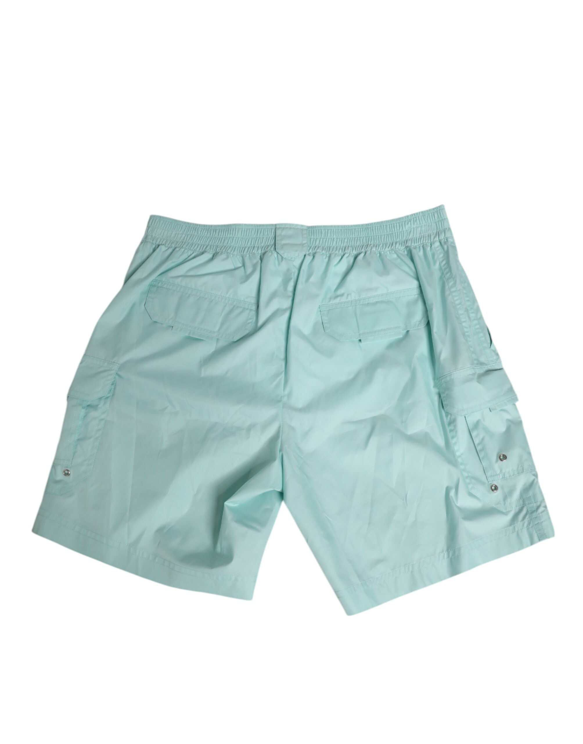 Dolce & Gabbana Aqua Blue Polyester Beachwear Men Shorts Men's Swimwear