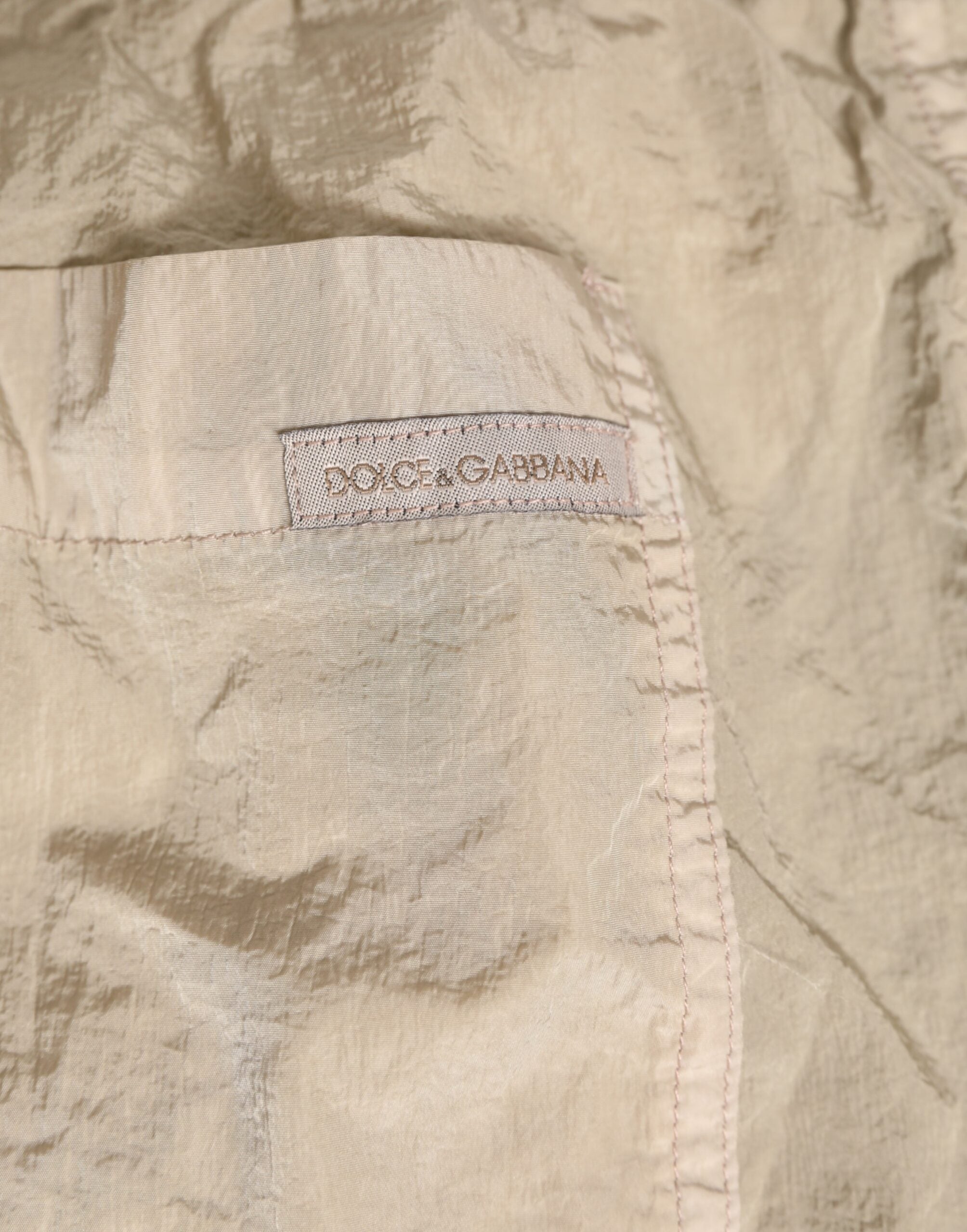 Dolce & Gabbana Beige Nylon Beachwear Men Boxer Short Men's Swimwear
