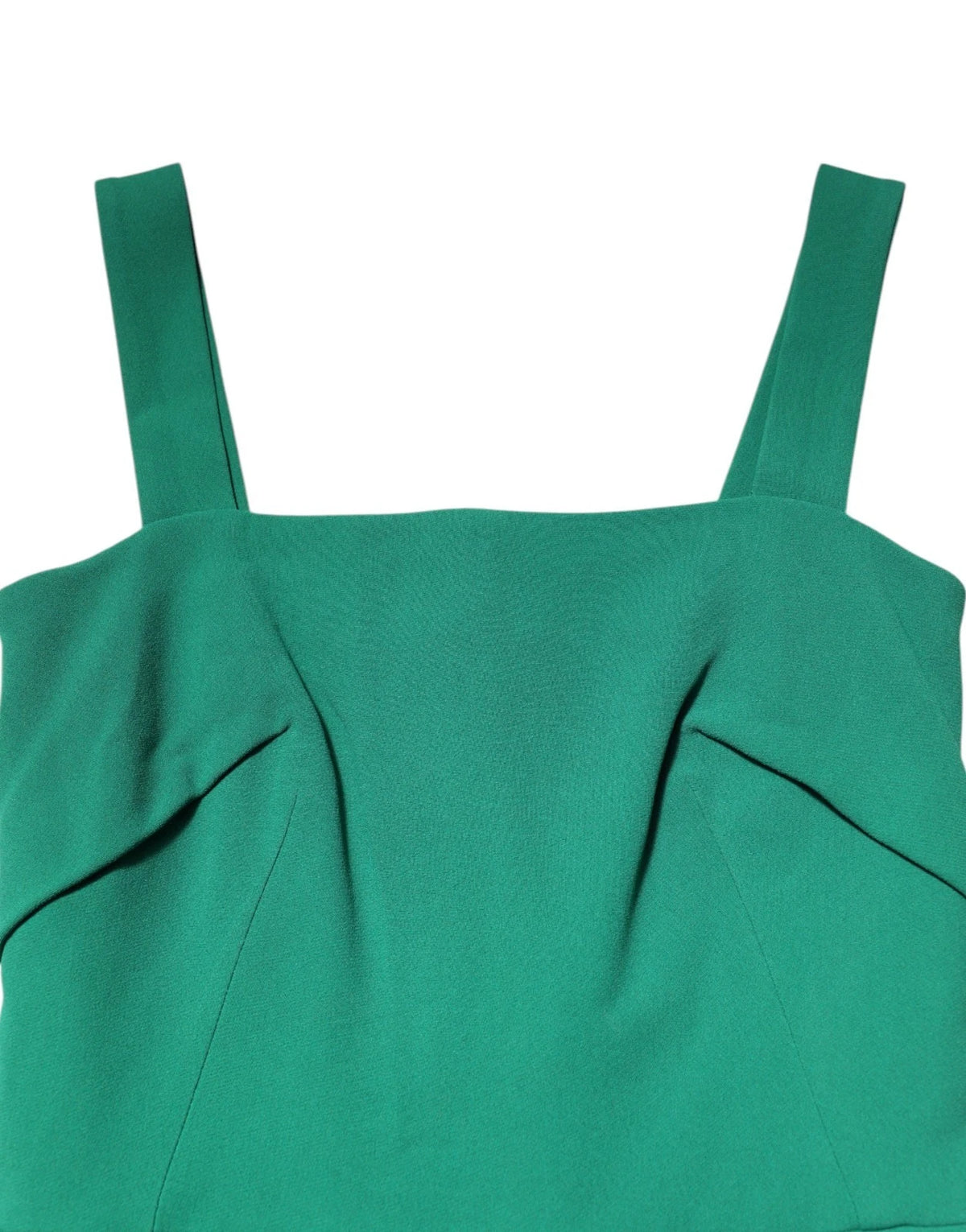Dolce & Gabbana Dark Green Sleeveless Rayon Bodycon Women's Dress