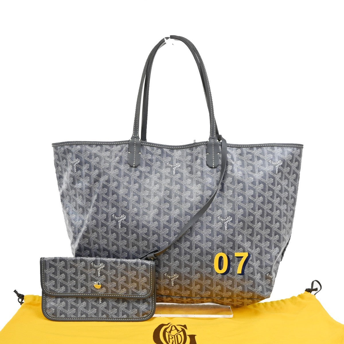 Goyard Saint Louis Coated Canvas Gray Canvas Tote Bag Bag (Pre-Owned)