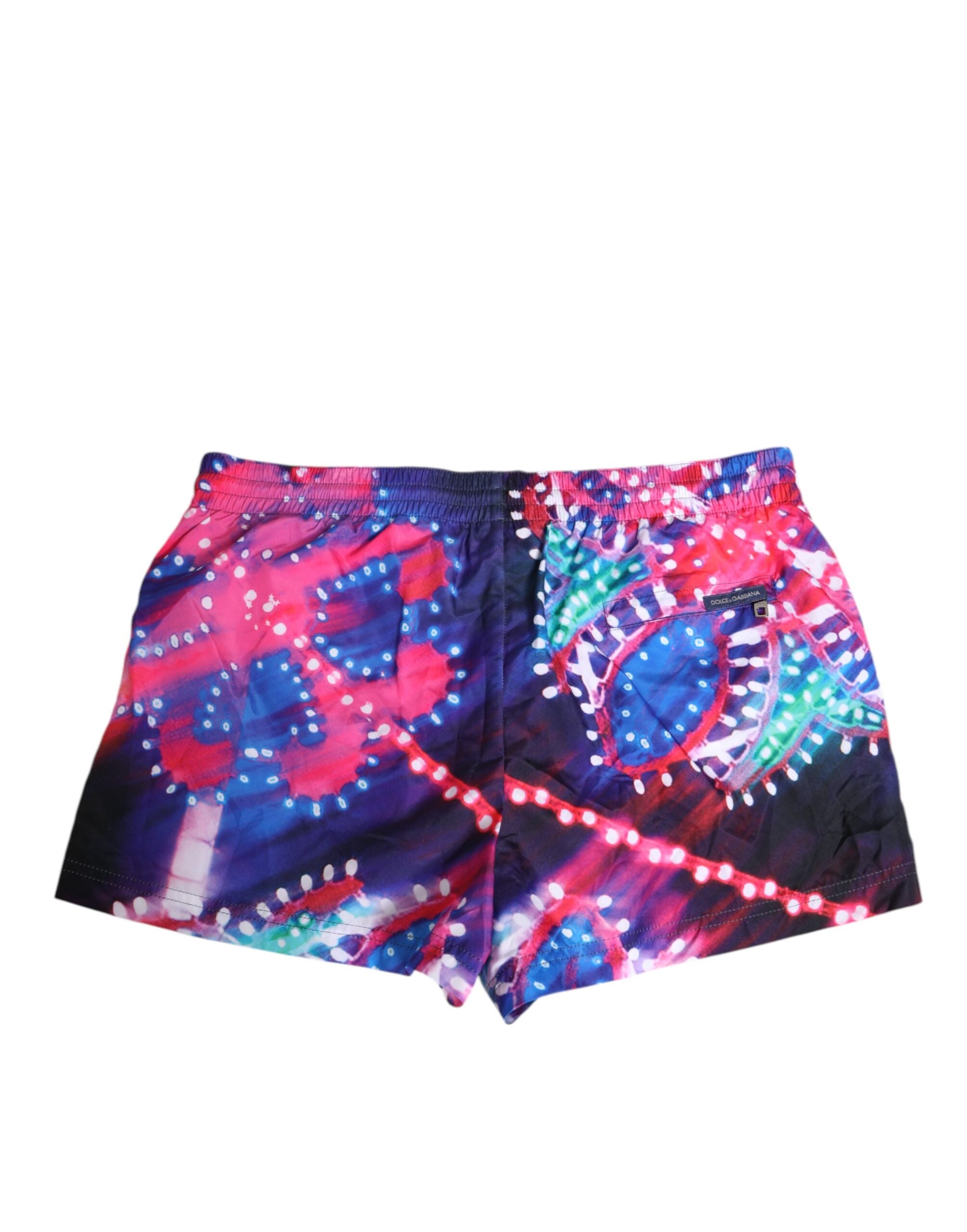 Dolce & Gabbana Multicolor Neon Print Polyester Shorts Men's Swimwear