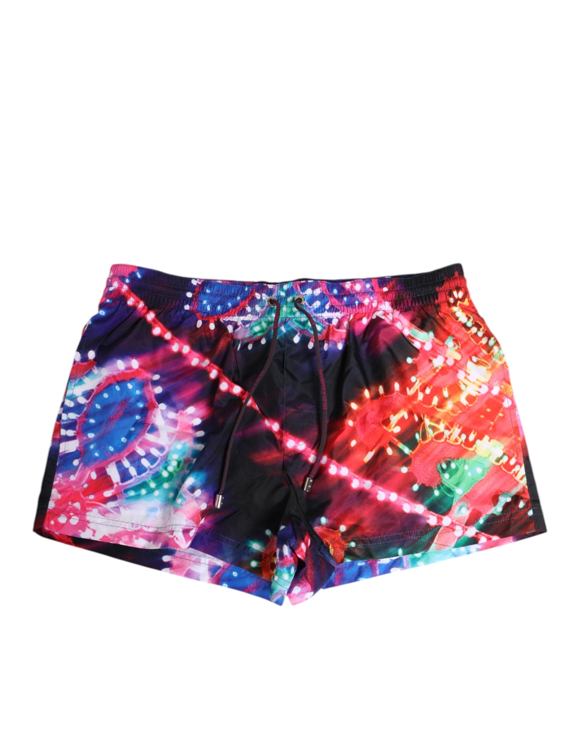 Dolce & Gabbana Multicolor Neon Print Polyester Shorts Men's Swimwear