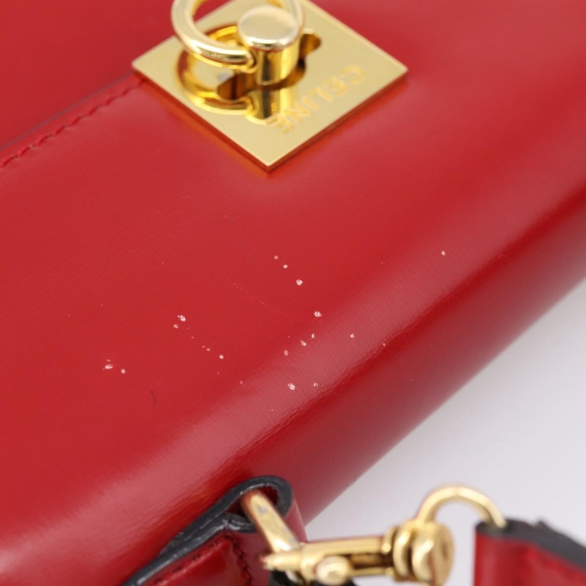 Celine Handbag Leather Red Leather Handbag (Pre-Owned)