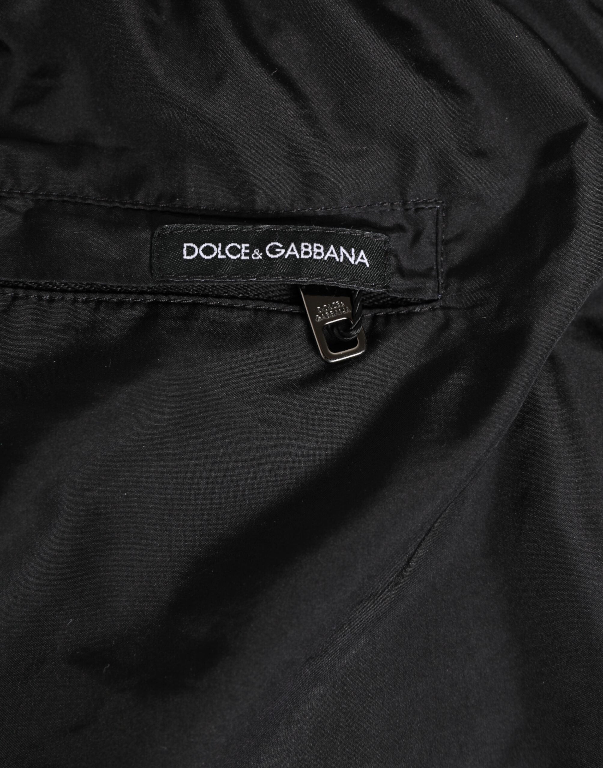 Dolce & Gabbana Black White Striped DG Logo Men Short Men's Swimwear (Pre-Owned)