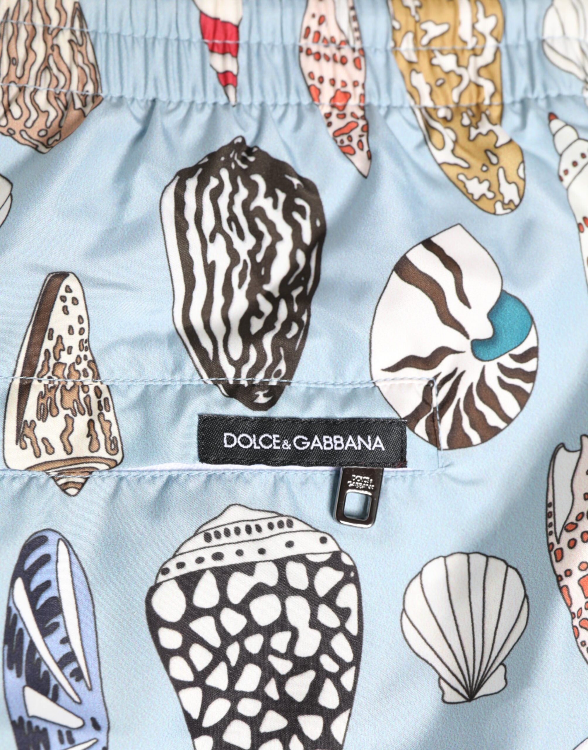 Dolce & Gabbana Blue Seashell Print Nylon Men Shorts Men's Swimwear