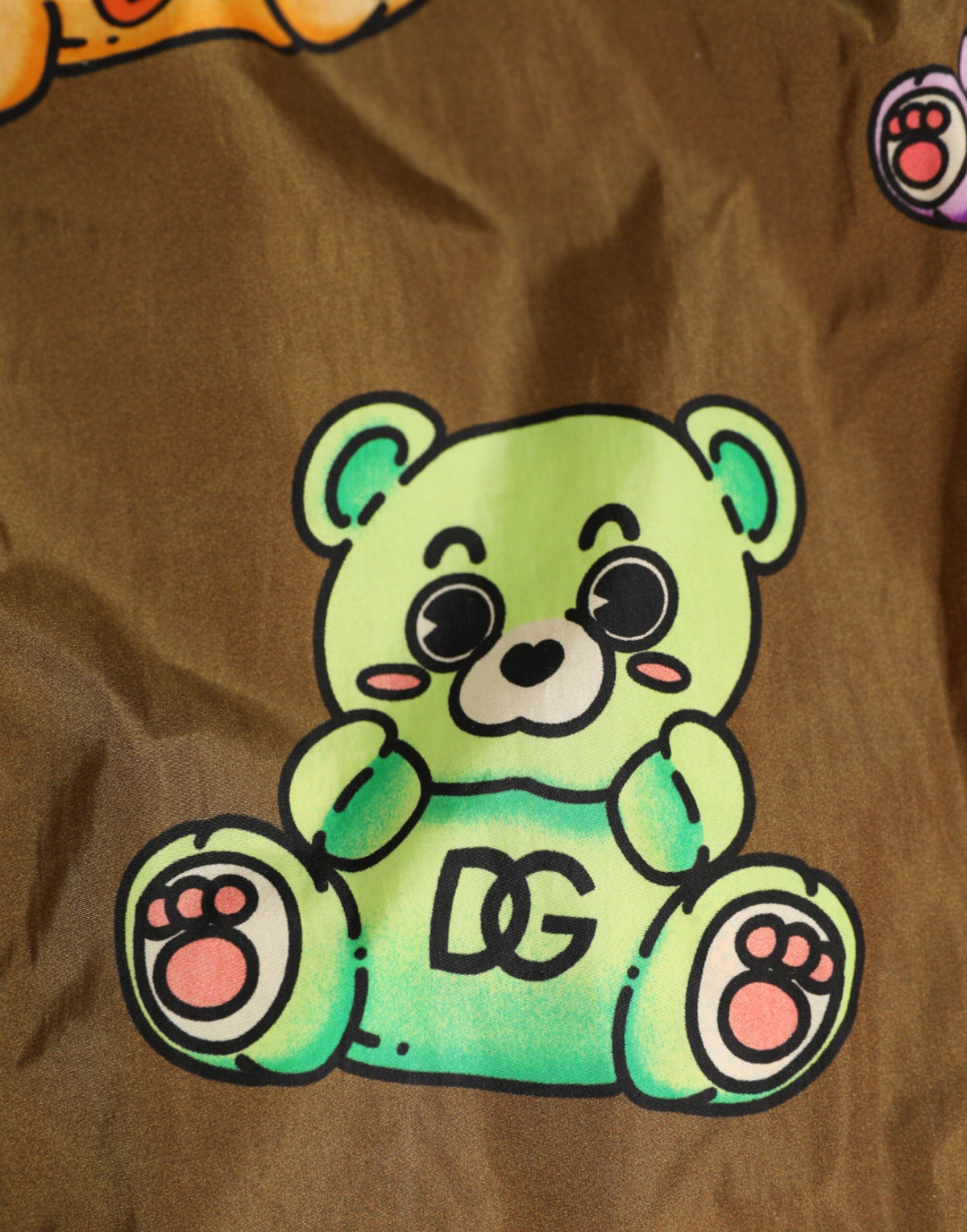 Dolce & Gabbana Brown Multicolor Teddy Bear Men Shorts Men's Swimwear