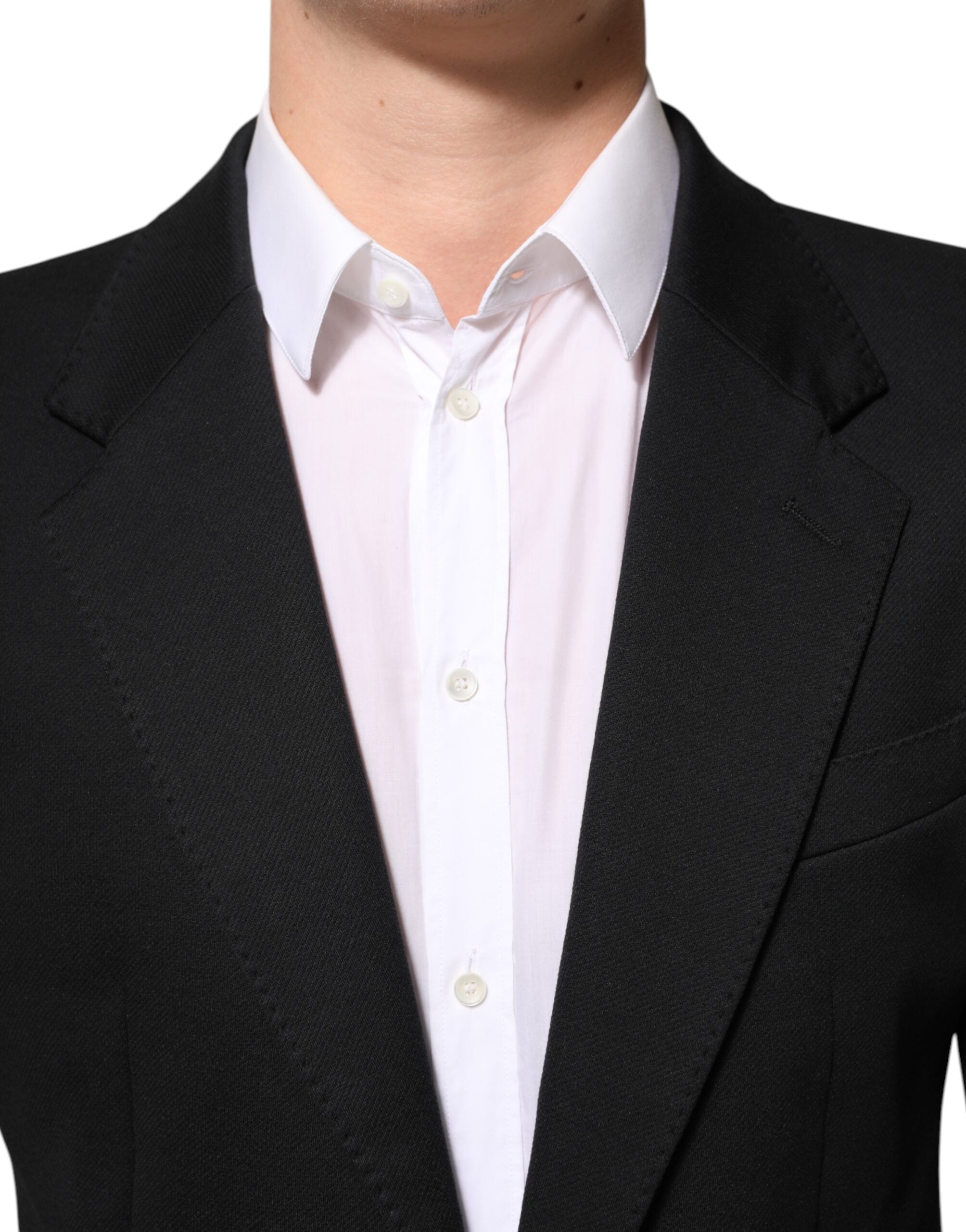 Dolce & Gabbana Dark Blue Cotton Men Jacket Coat Blazer Men's Suit