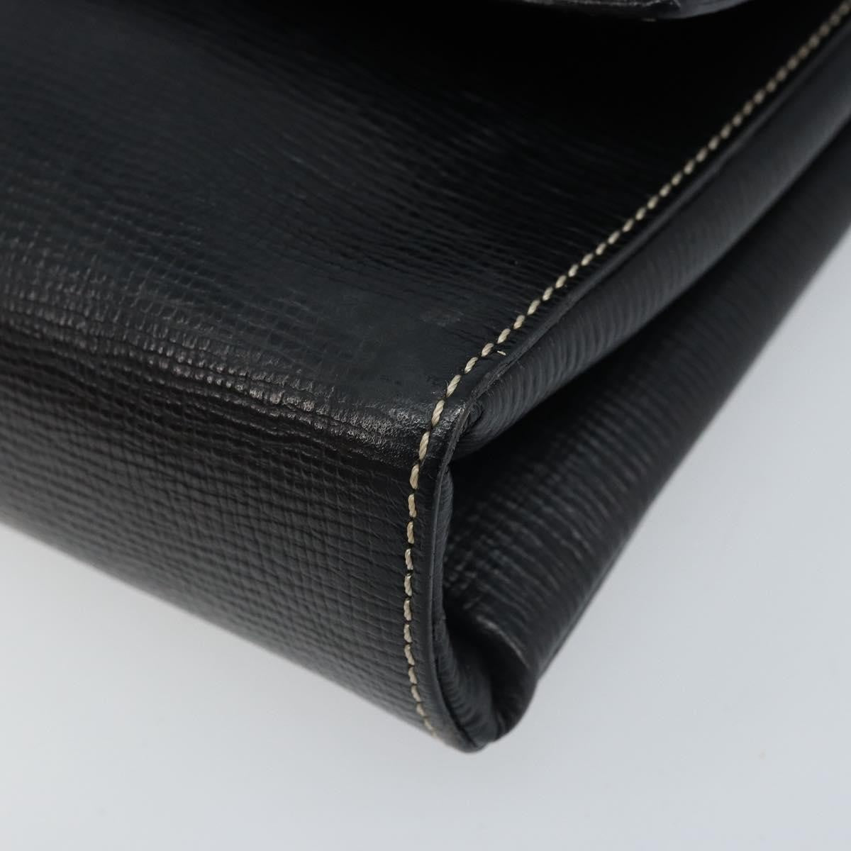 Celine Vintage Circle Logo Leather Black Leather Crossbody Bag Bag (Pre-Owned)