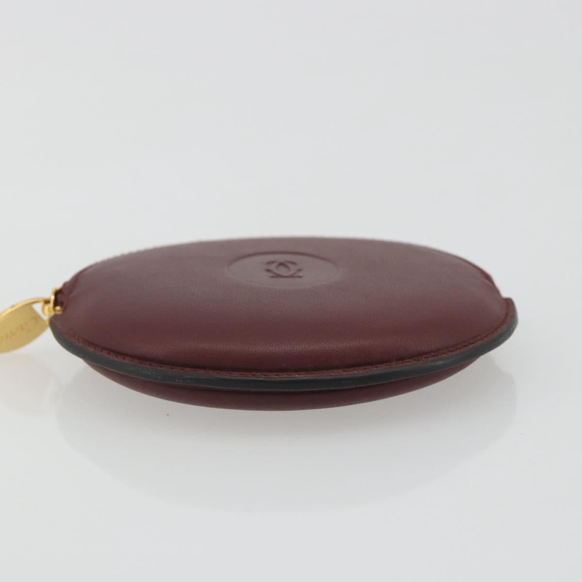Cartier Must De Cartier Leather Burgundy Leather Wallets Accessory (Pre-Owned)