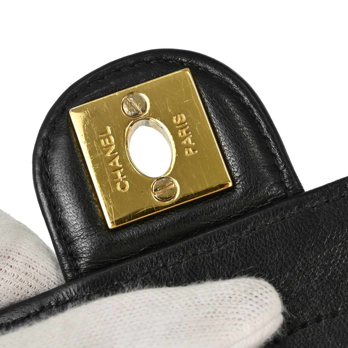 Chanel Turnlock Flap Grosgrain Black Leather Shoulder Bag Bag (Pre-Owned)