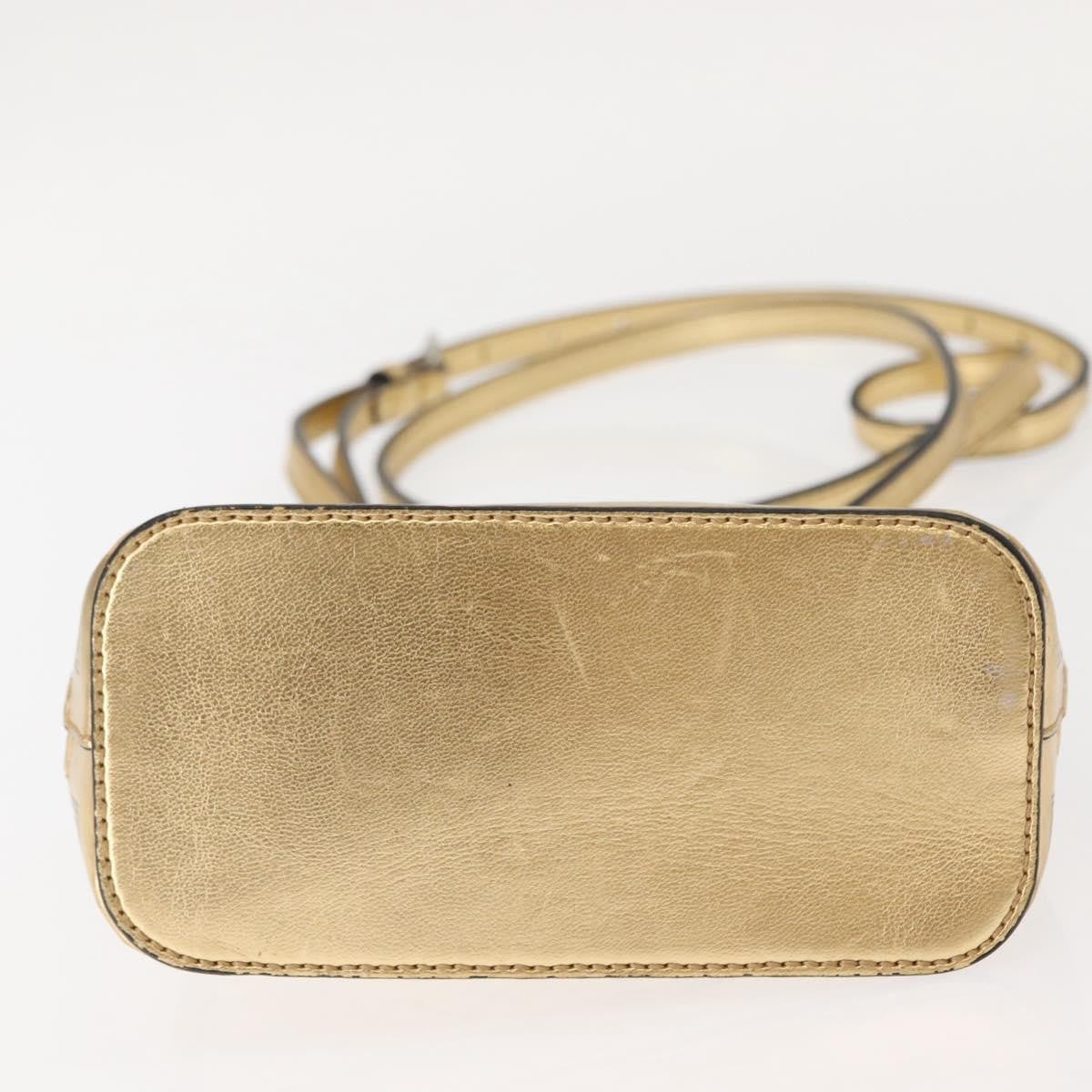 Gucci Dome Limited Edition Printed Leather Gold Leather Crossbody Bag Bag (Pre-Owned)