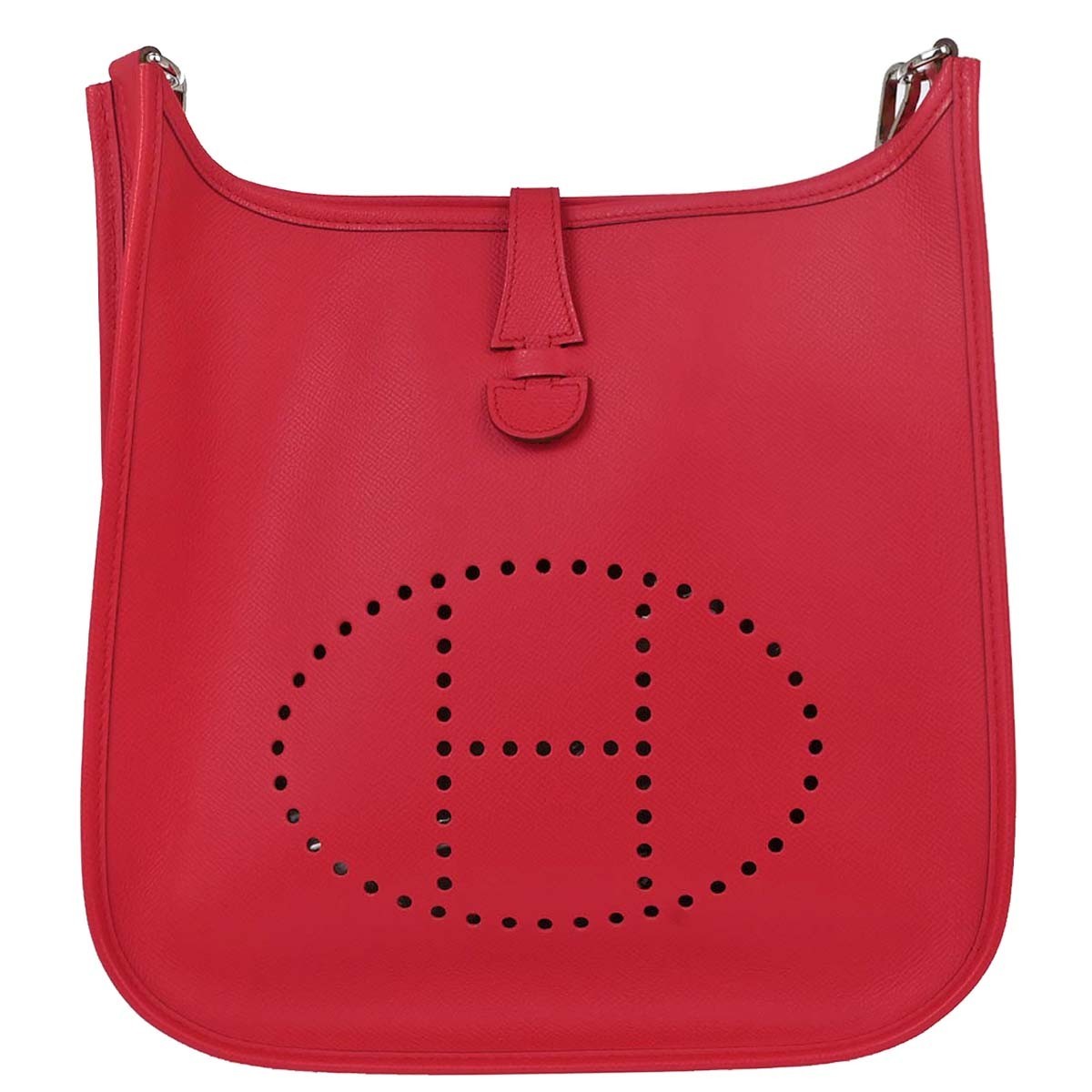 Hermes Evelyne Bag Gen Iii Epsom Red Leather Shoulder Bag Bag (Pre-Owned)